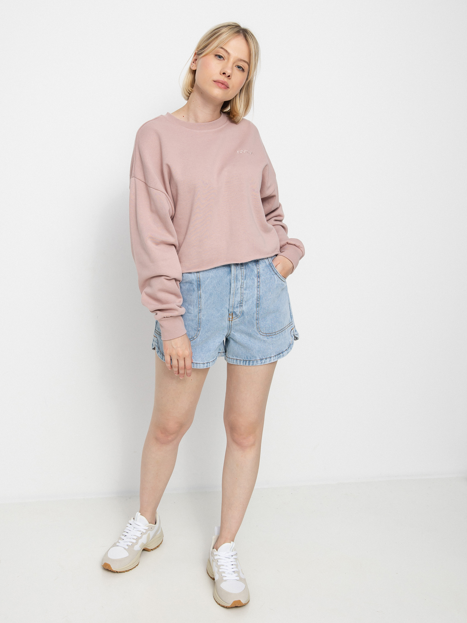 Bluza z kapturem RVCA Test Drive HD Wmn (dusty rose)