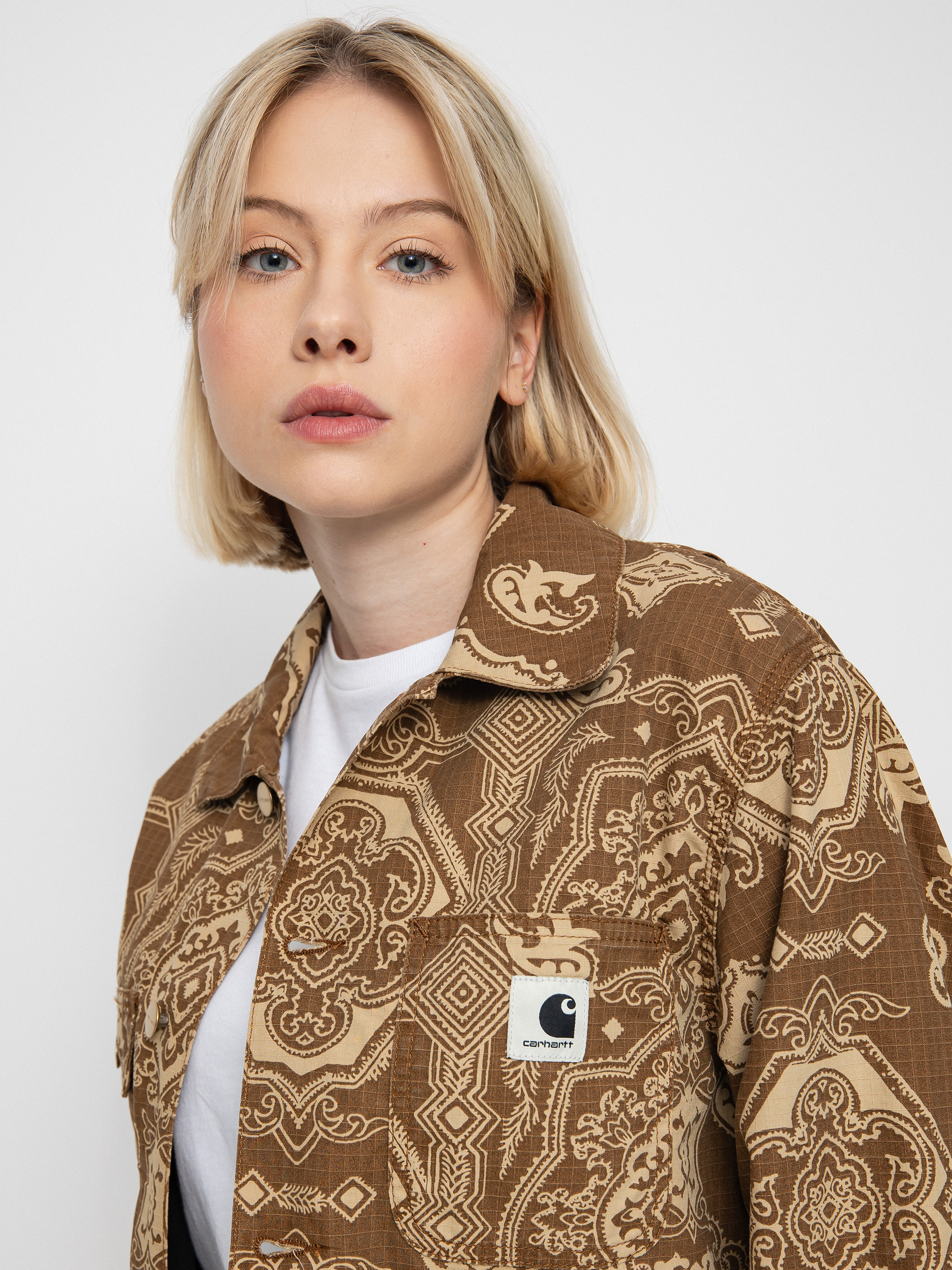 Kurtka Carhartt WIP Irving Coat Wmn (verse print/hamilton brown)