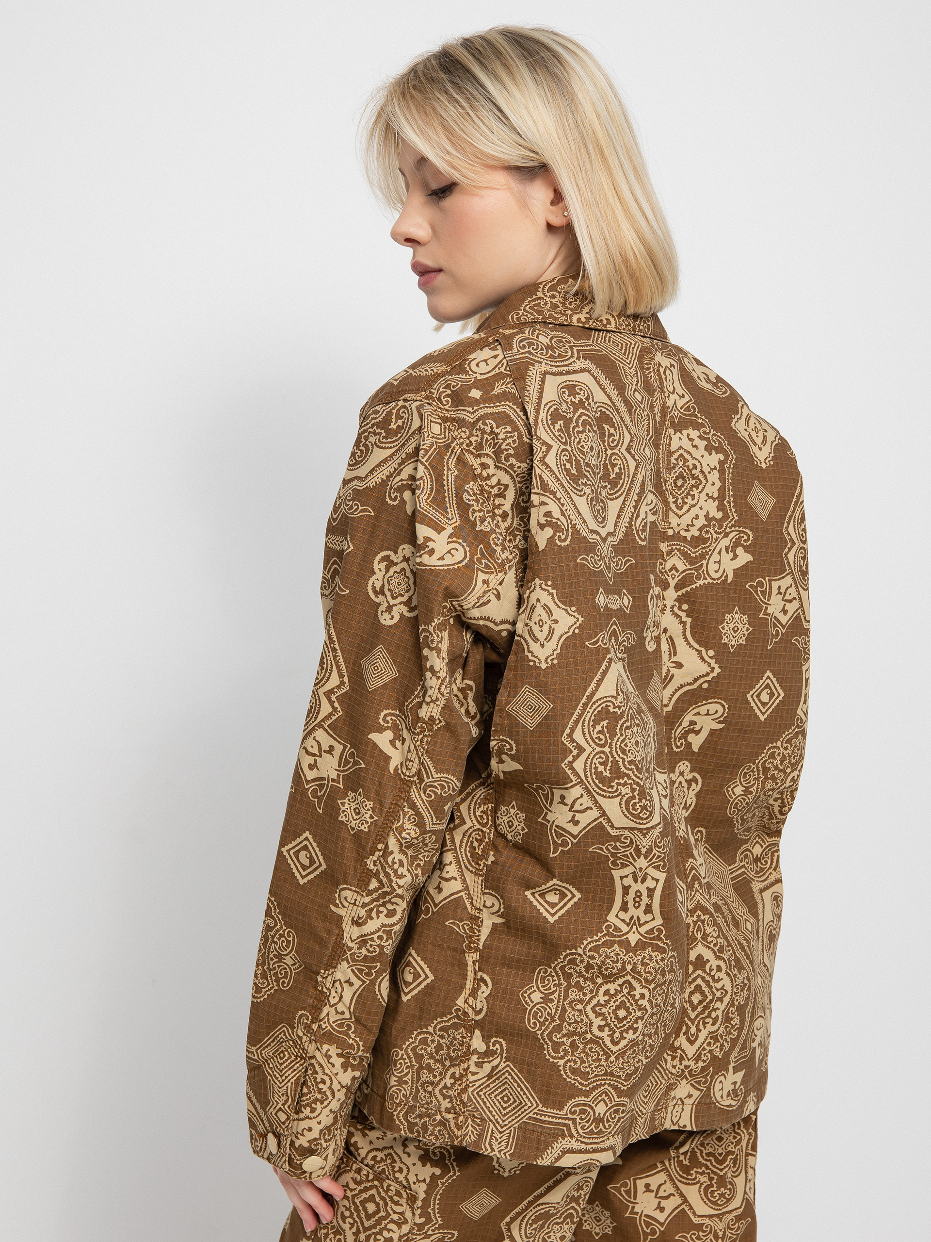 Kurtka Carhartt WIP Irving Coat Wmn (verse print/hamilton brown)