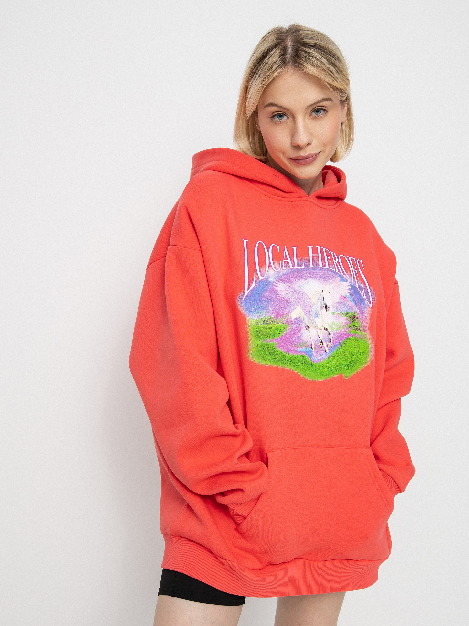 Bluza z kapturem Local Heroes Utopia HD Wmn (coral)