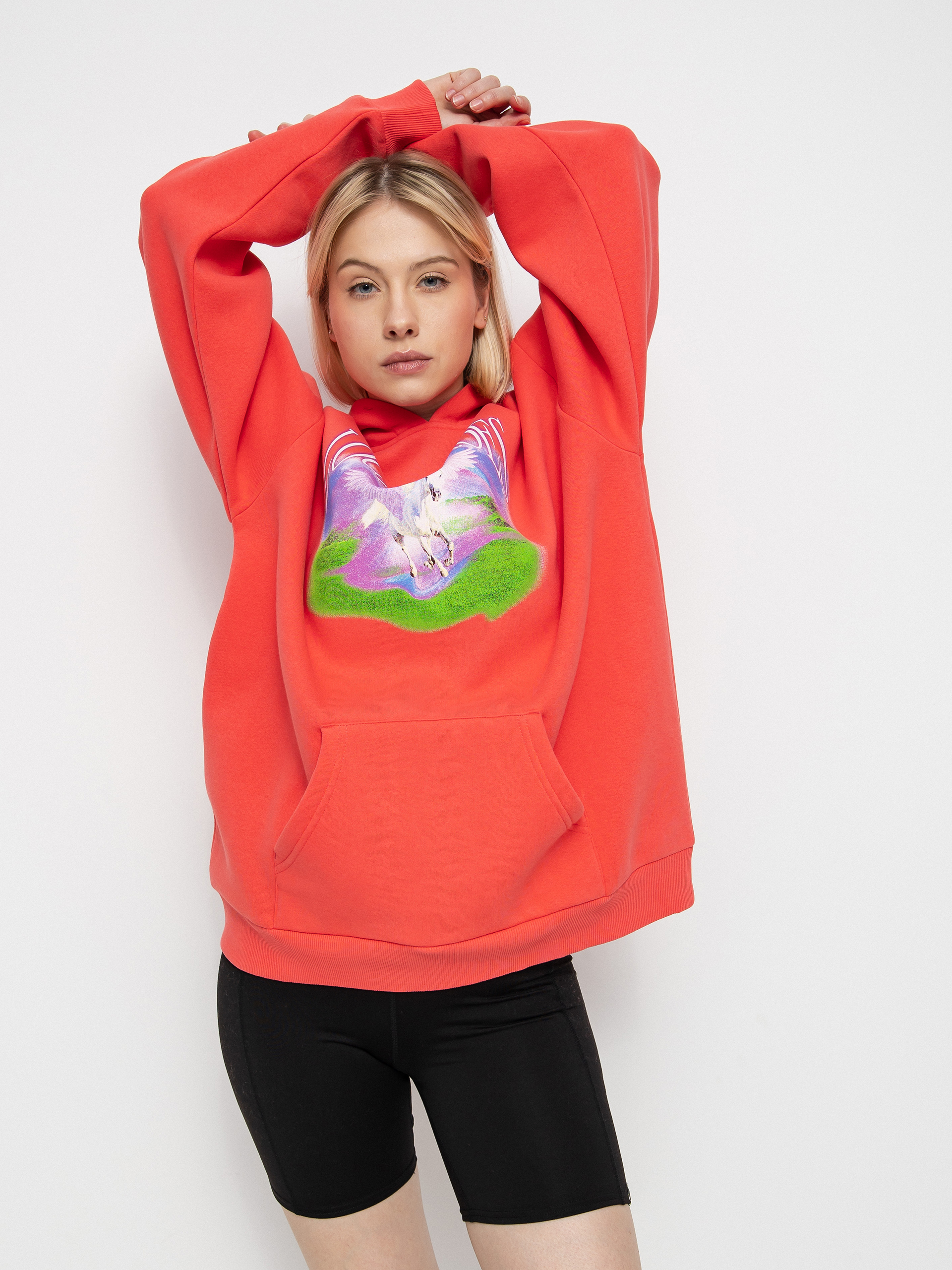 Bluza z kapturem Local Heroes Utopia HD Wmn (coral)
