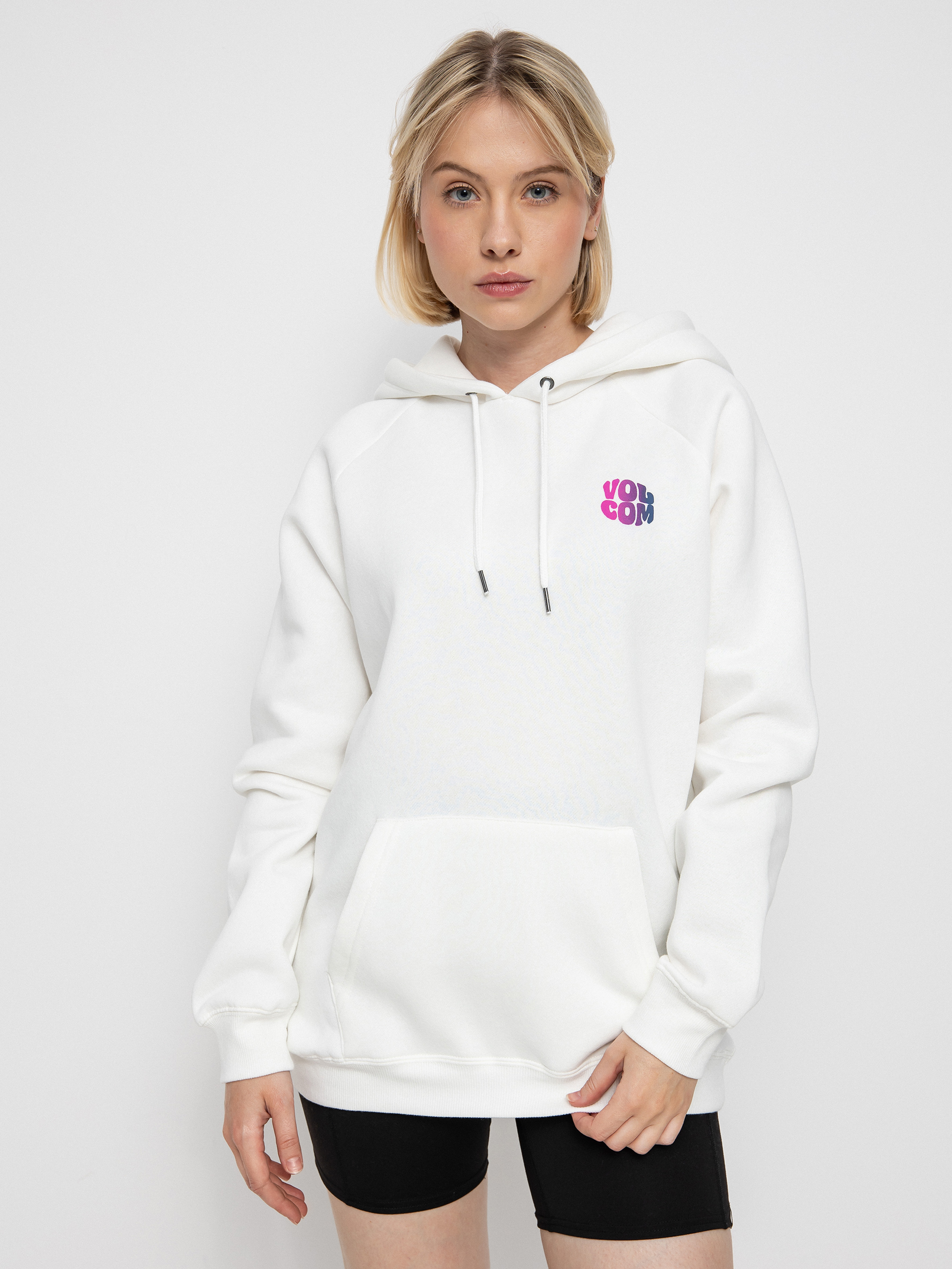Bluza z kapturem Volcom Star Shields Bf HD Wmn (star white)