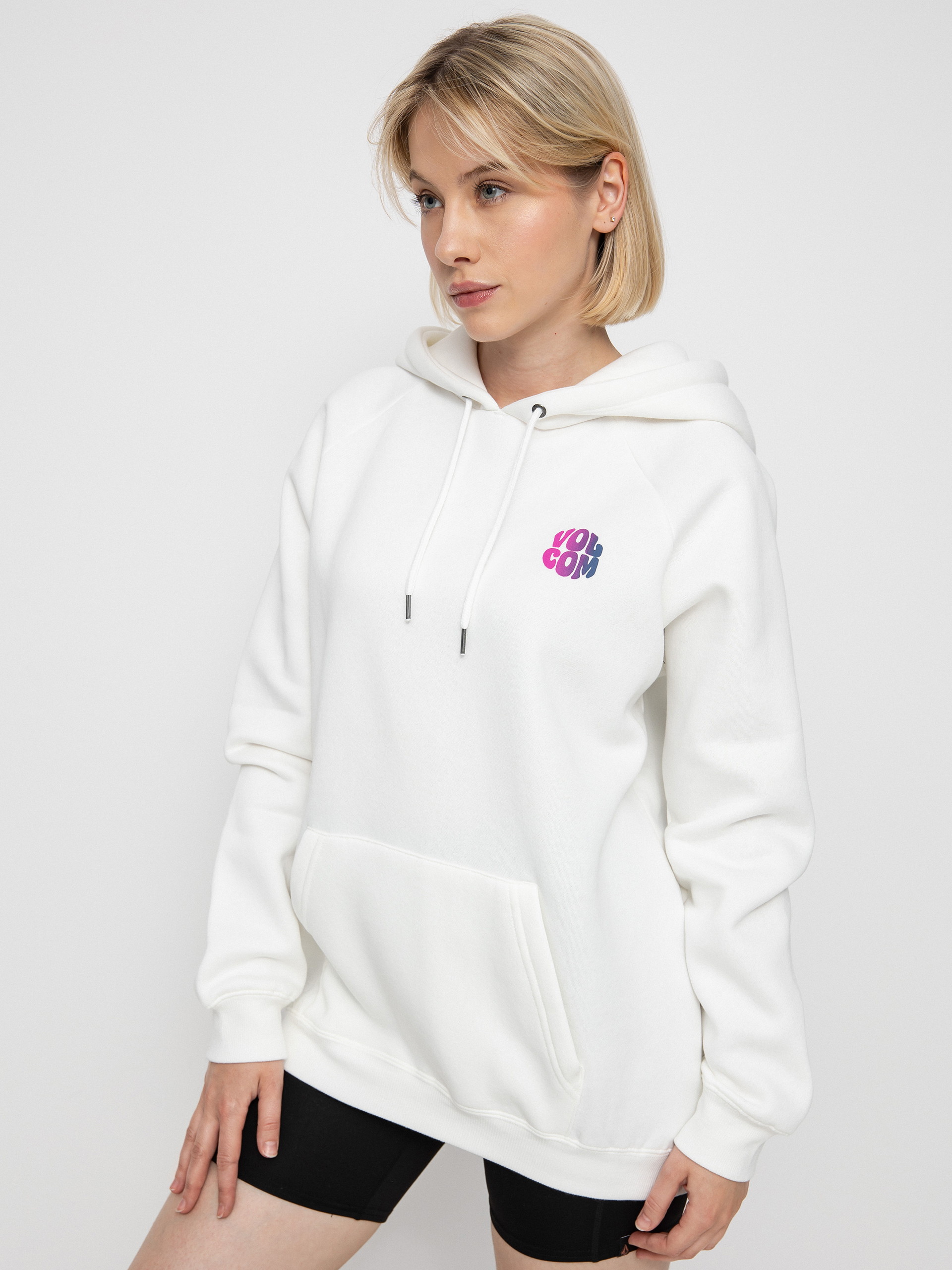 Bluza z kapturem Volcom Star Shields Bf HD Wmn (star white)