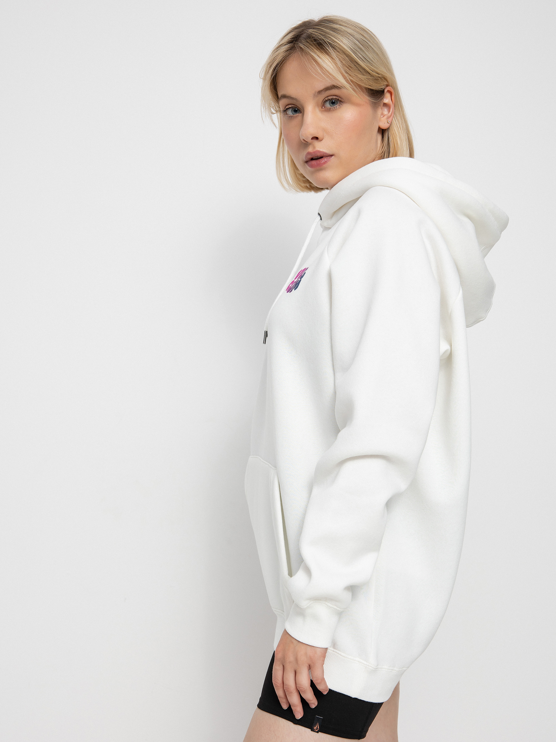 Bluza z kapturem Volcom Star Shields Bf HD Wmn (star white)