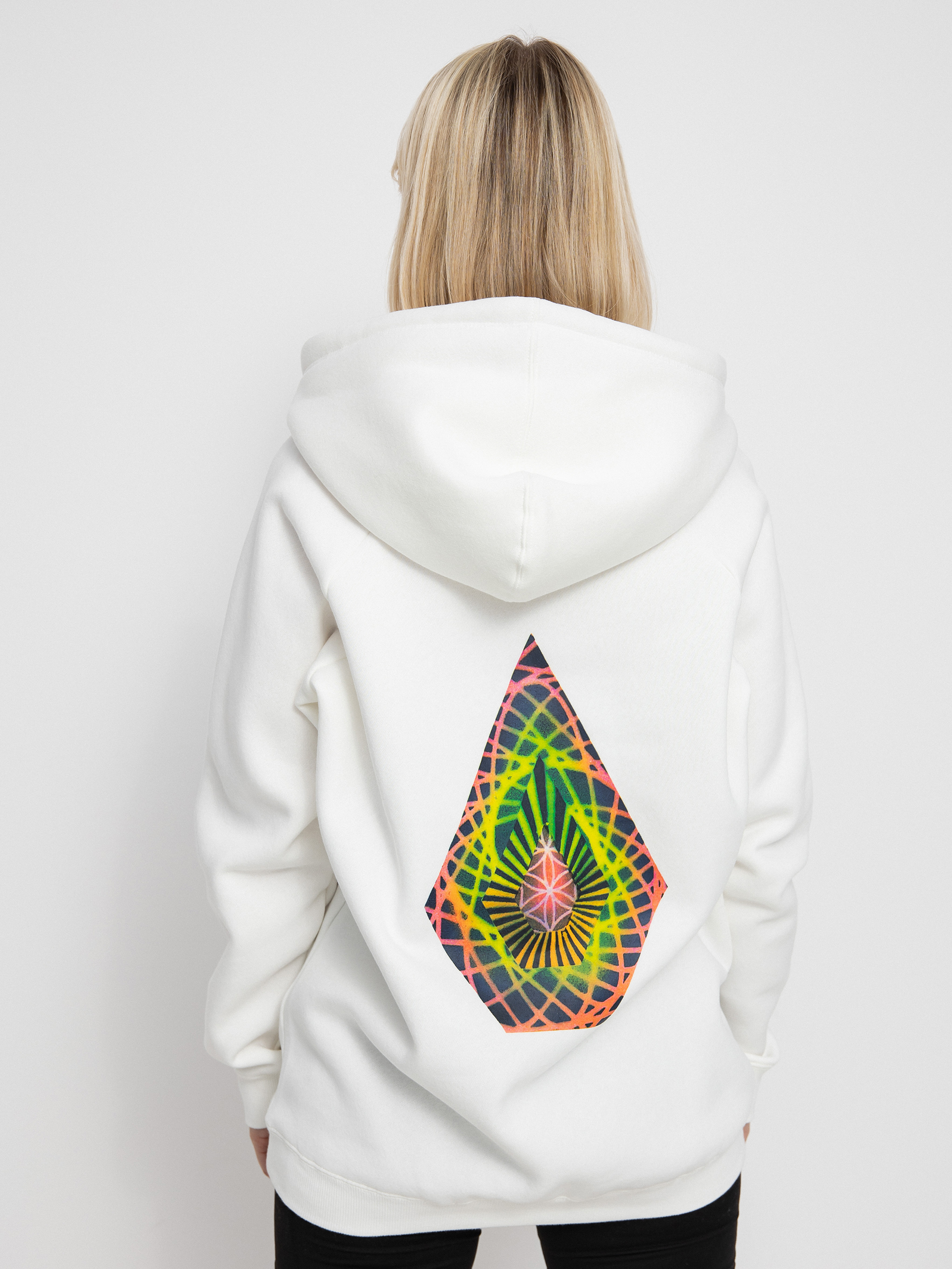 Bluza z kapturem Volcom Star Shields Bf HD Wmn (star white)