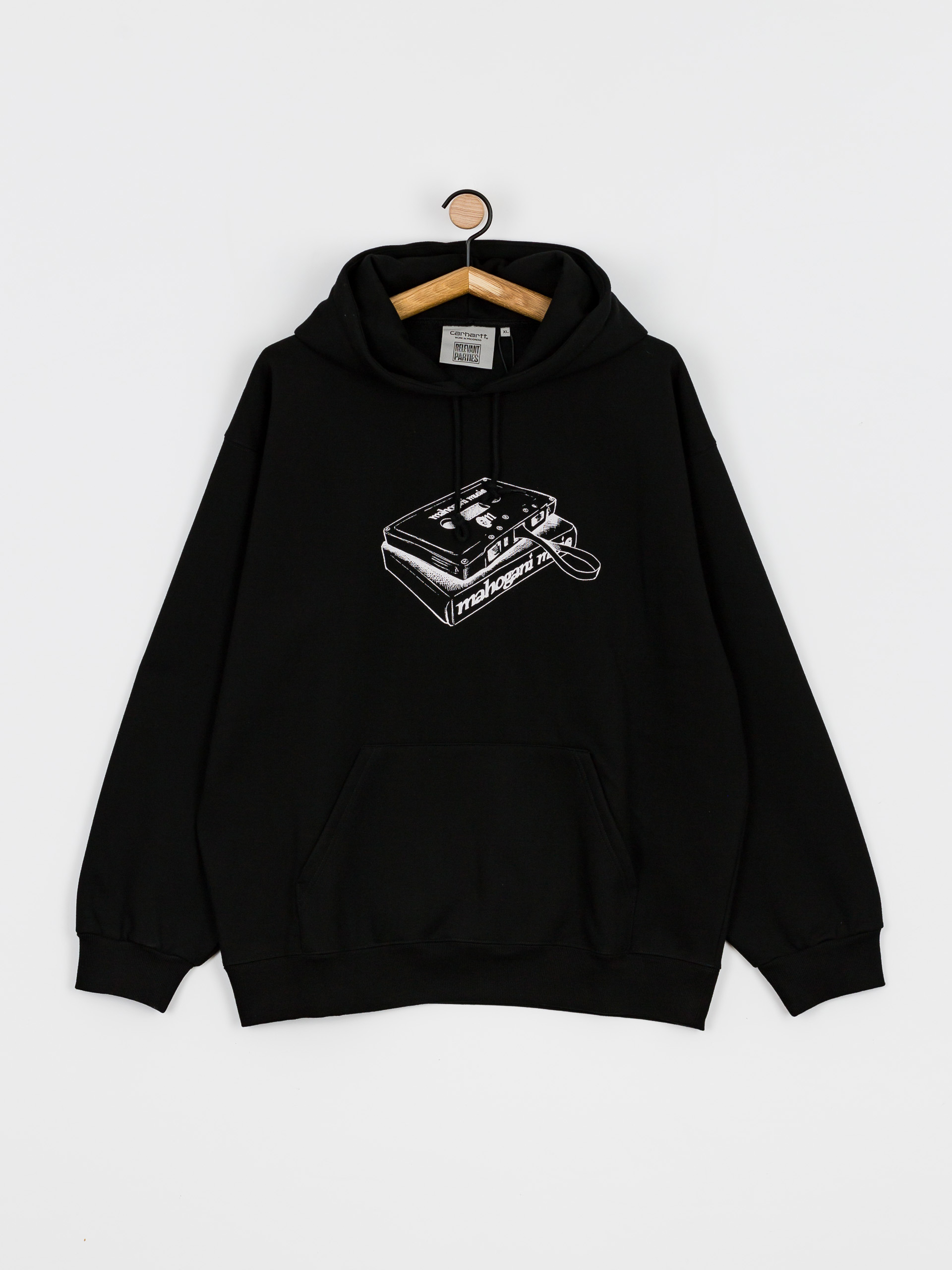 Bluza z kapturem Carhartt WIP X Relevant Parties Vol 2 Mahogani Music HD (black/white)