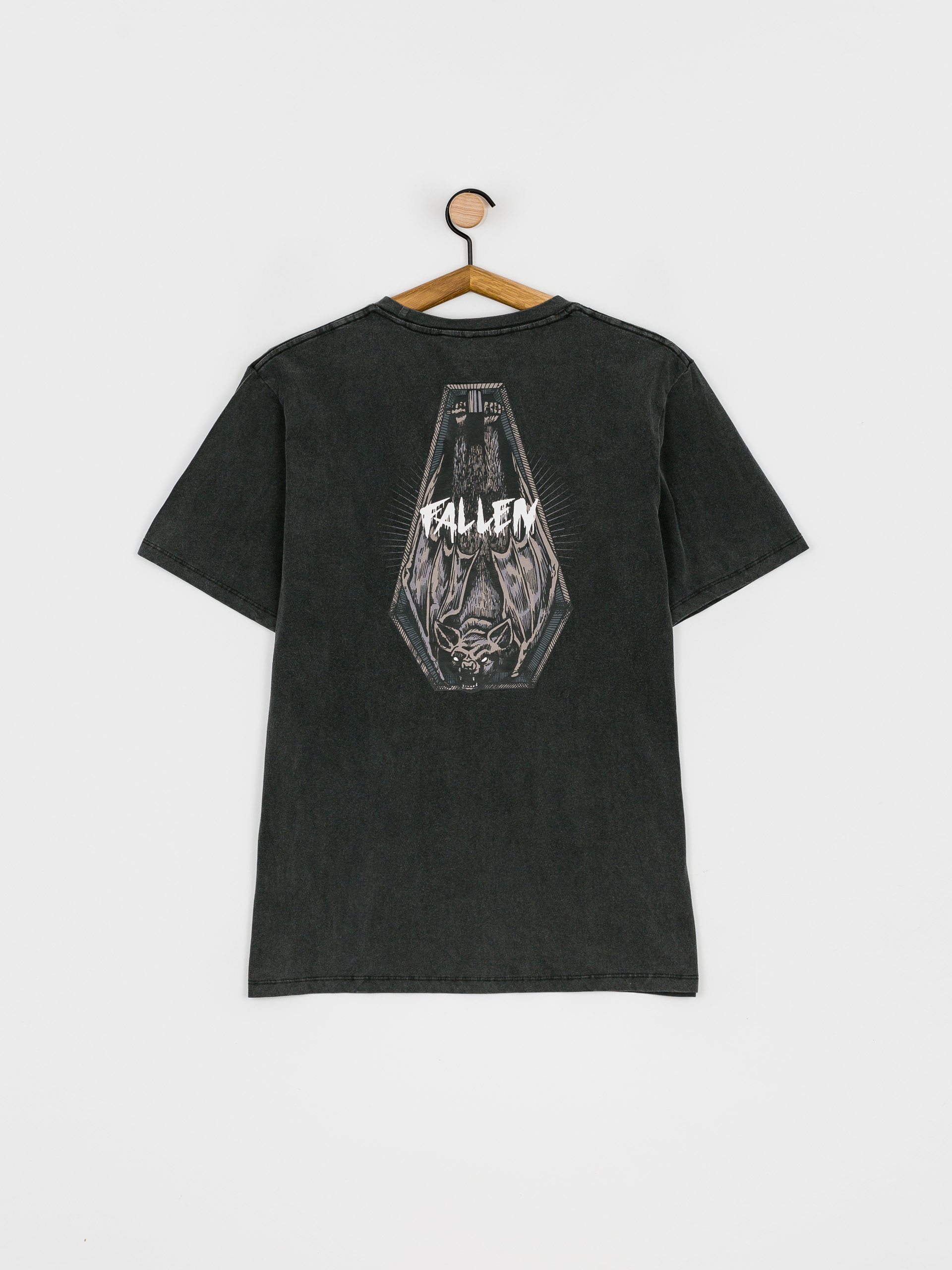 T-shirt Fallen Dead Moon (black enzymatic wash/white x elliot sloan)