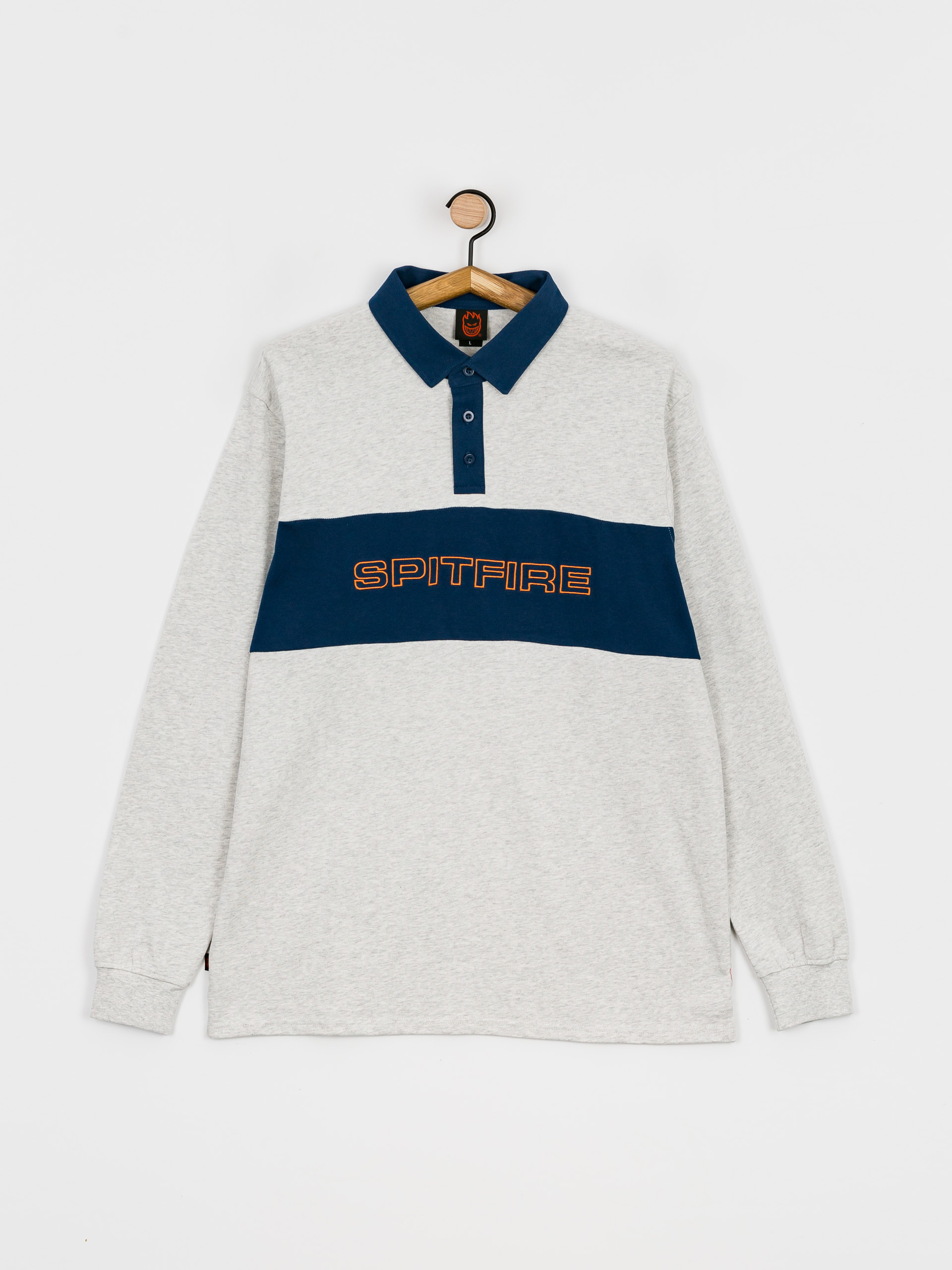 Longsleeve Spitfire Rugby Geary (heather/navy)