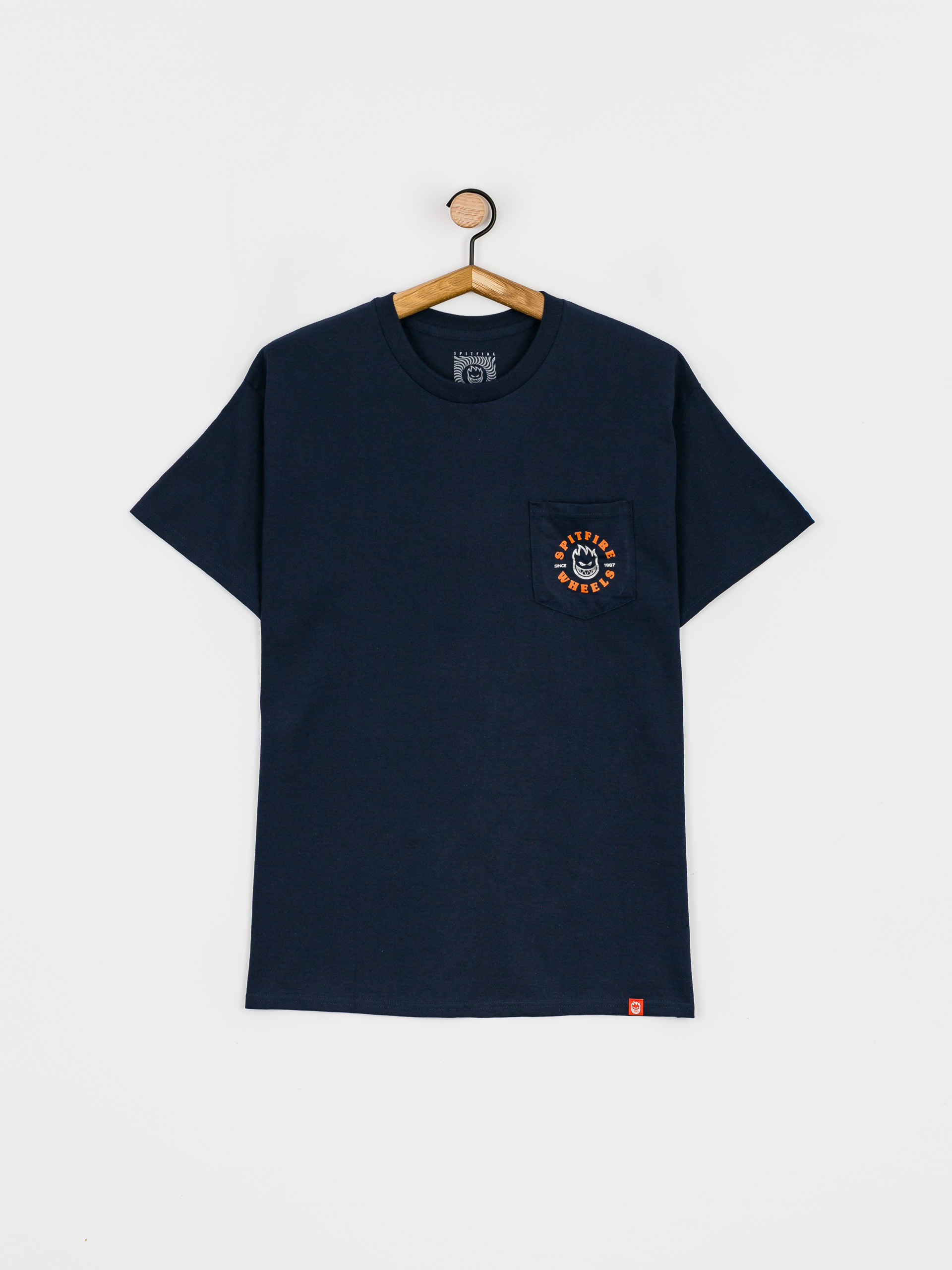T-shirt Spitfire Pkt Bghd Clsc (navy/orange)