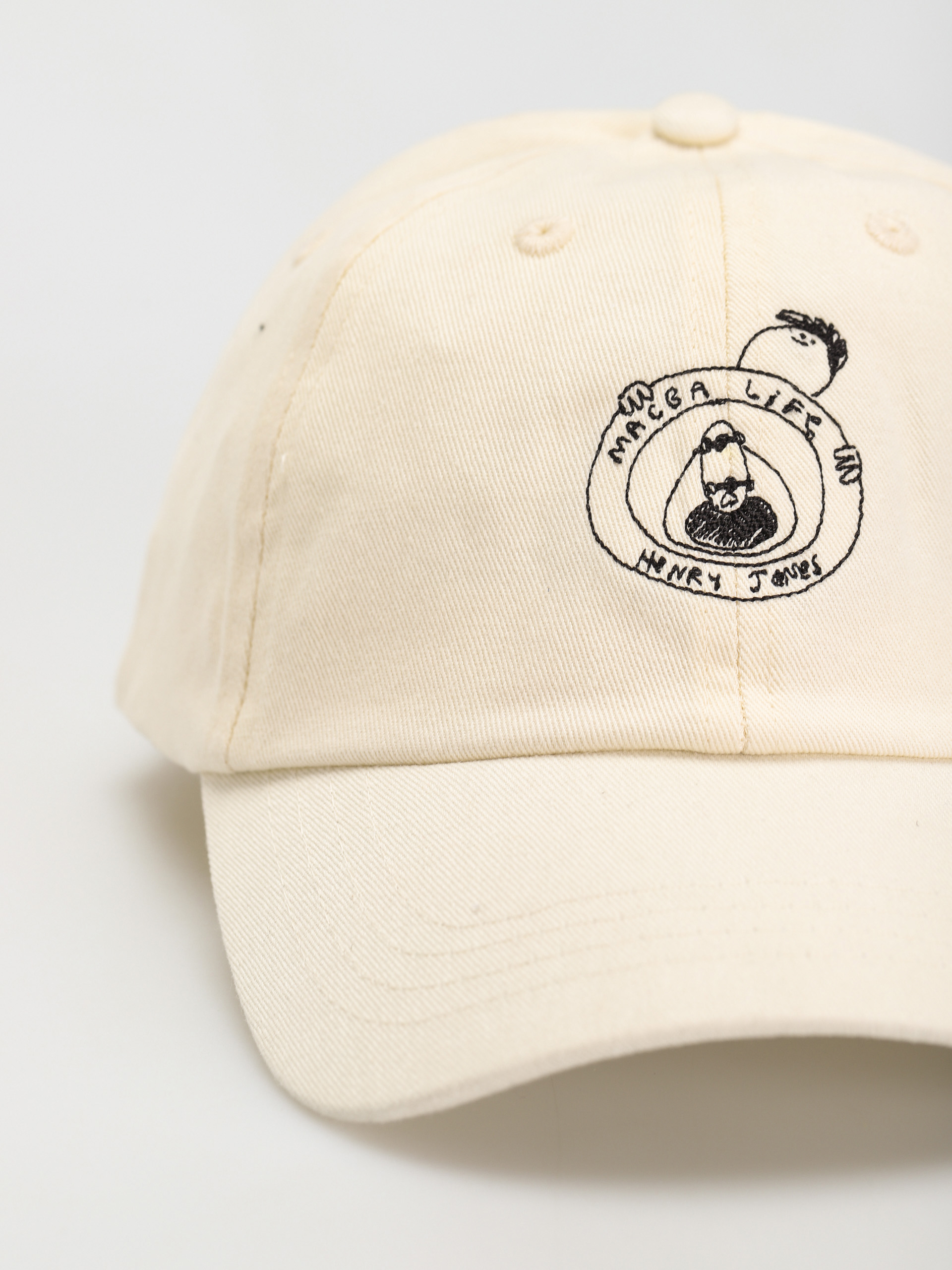 Czapka z daszkiem Macba Life Henry Jones Dad Cap MBL Logo (natural)