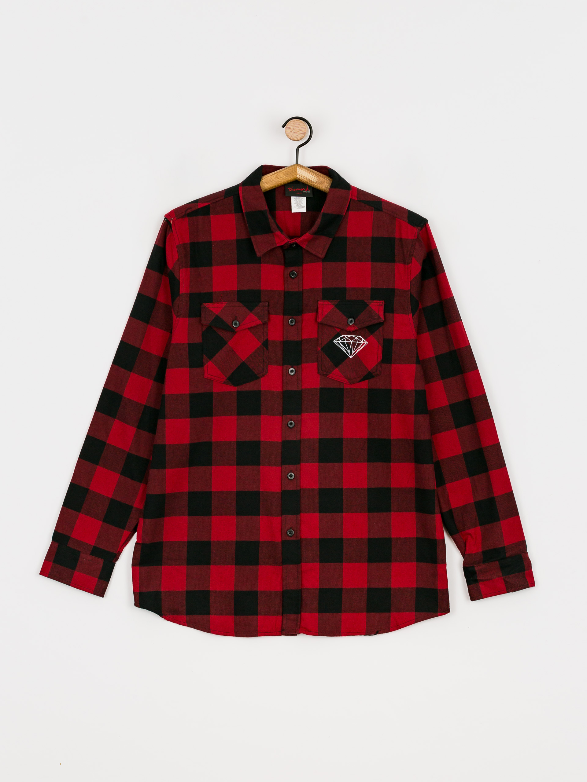 Koszula Diamond Supply Co. Dark Idol Flannel (red)