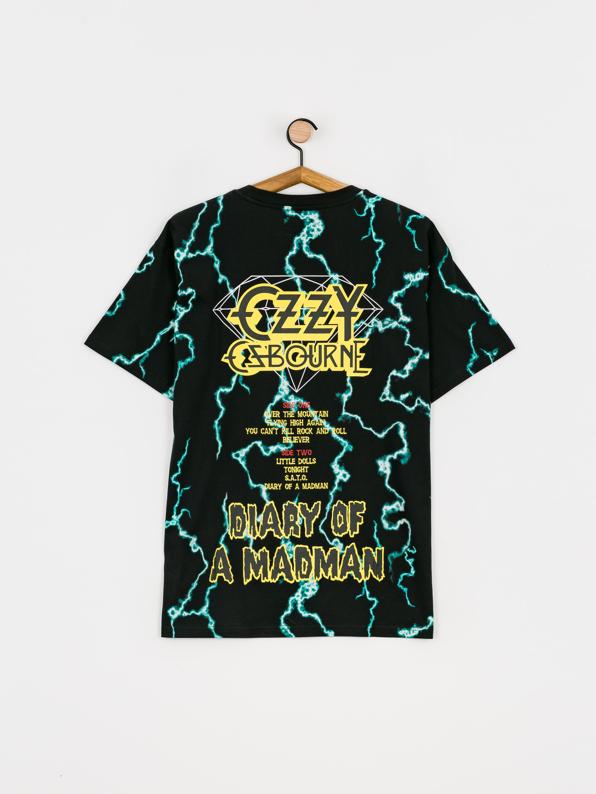 T-shirt Diamond Supply Co. Mad Lightning Allover Print (black)