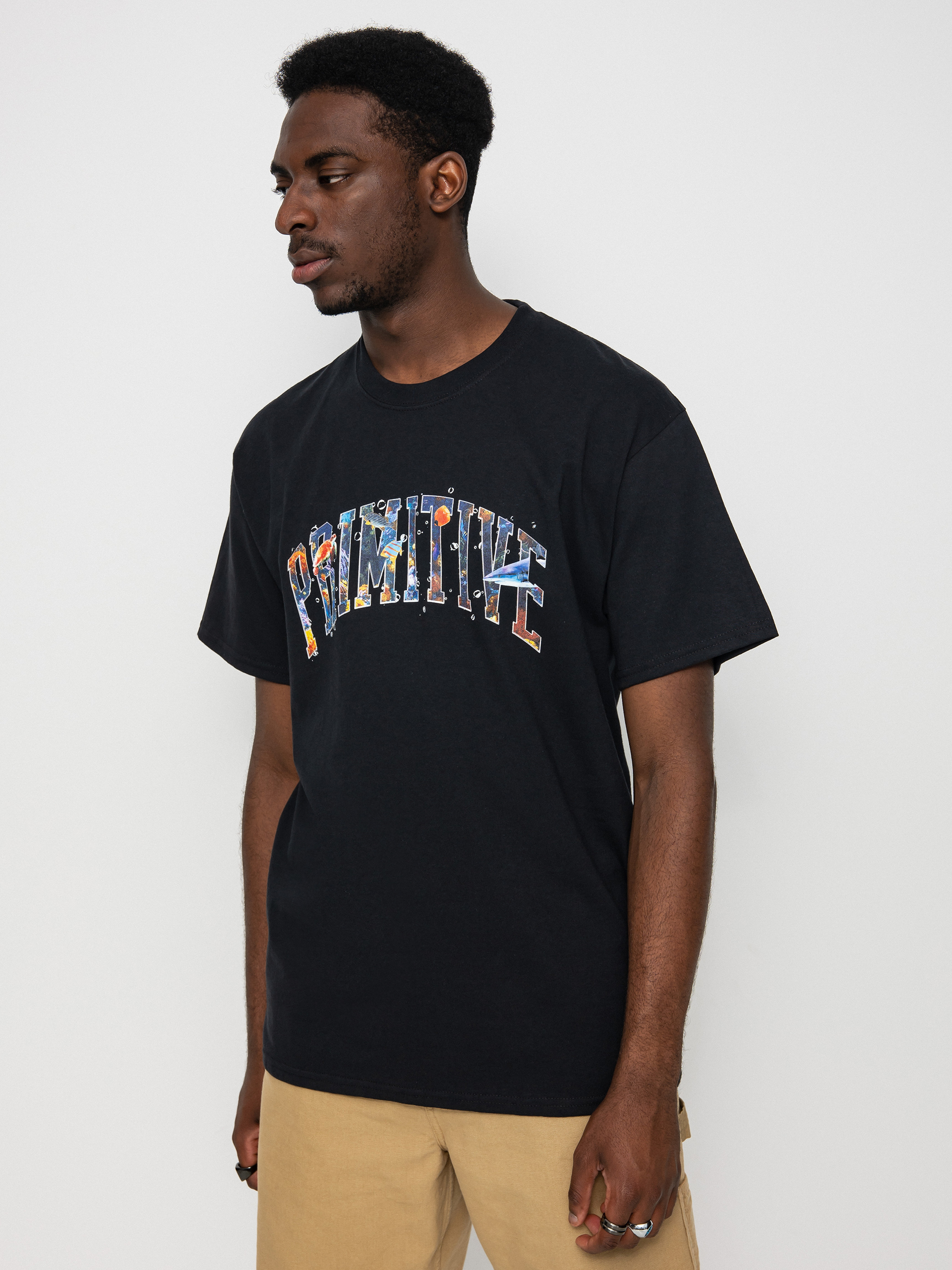 T-shirt Primitive Collegiate Aquatic (black)