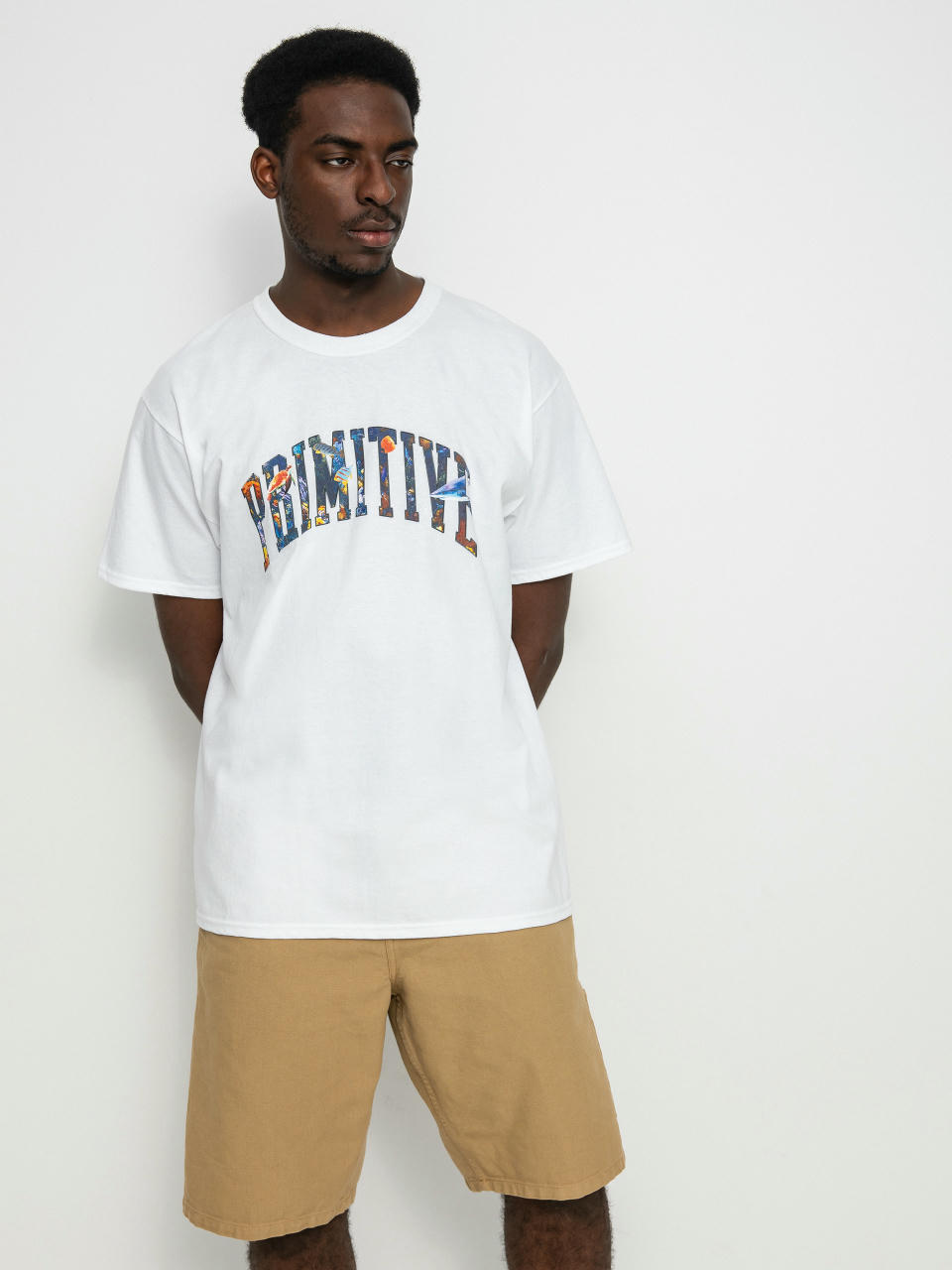 T-shirt Primitive Collegiate Aquatic (white)
