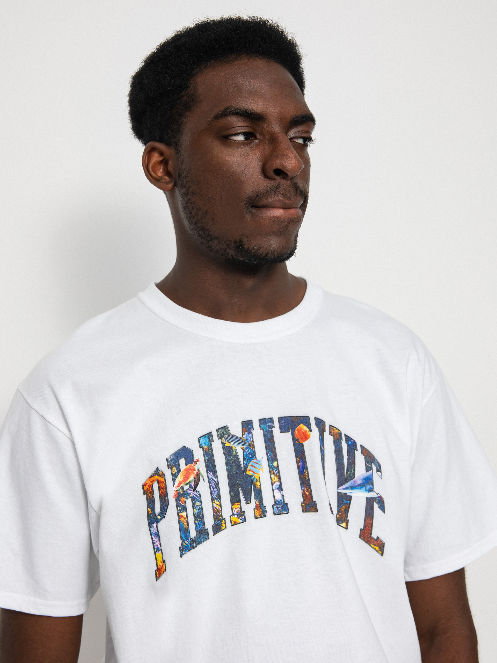 T-shirt Primitive Collegiate Aquatic (white)