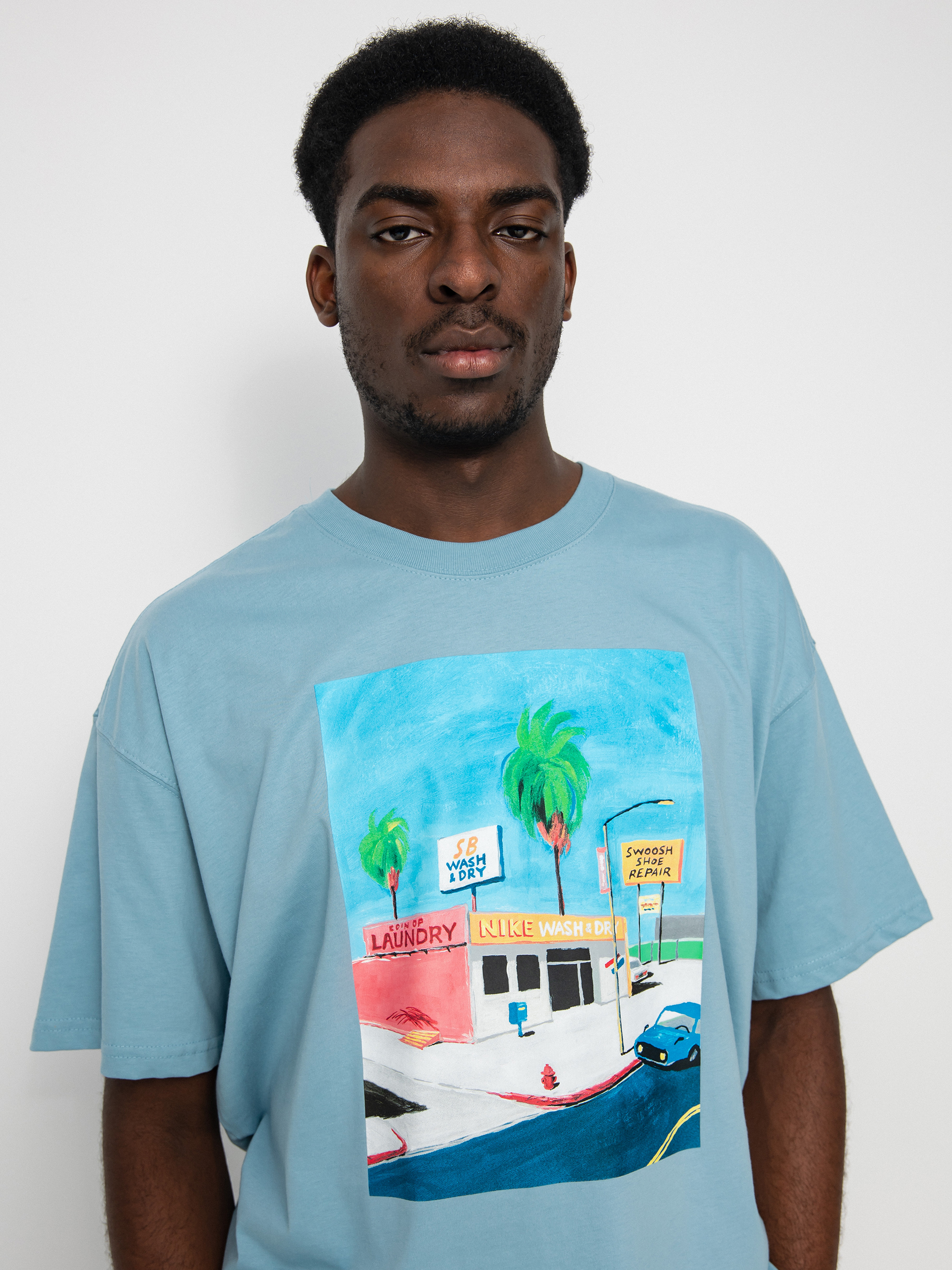 T-shirt Nike SB Laundry (worn blue)