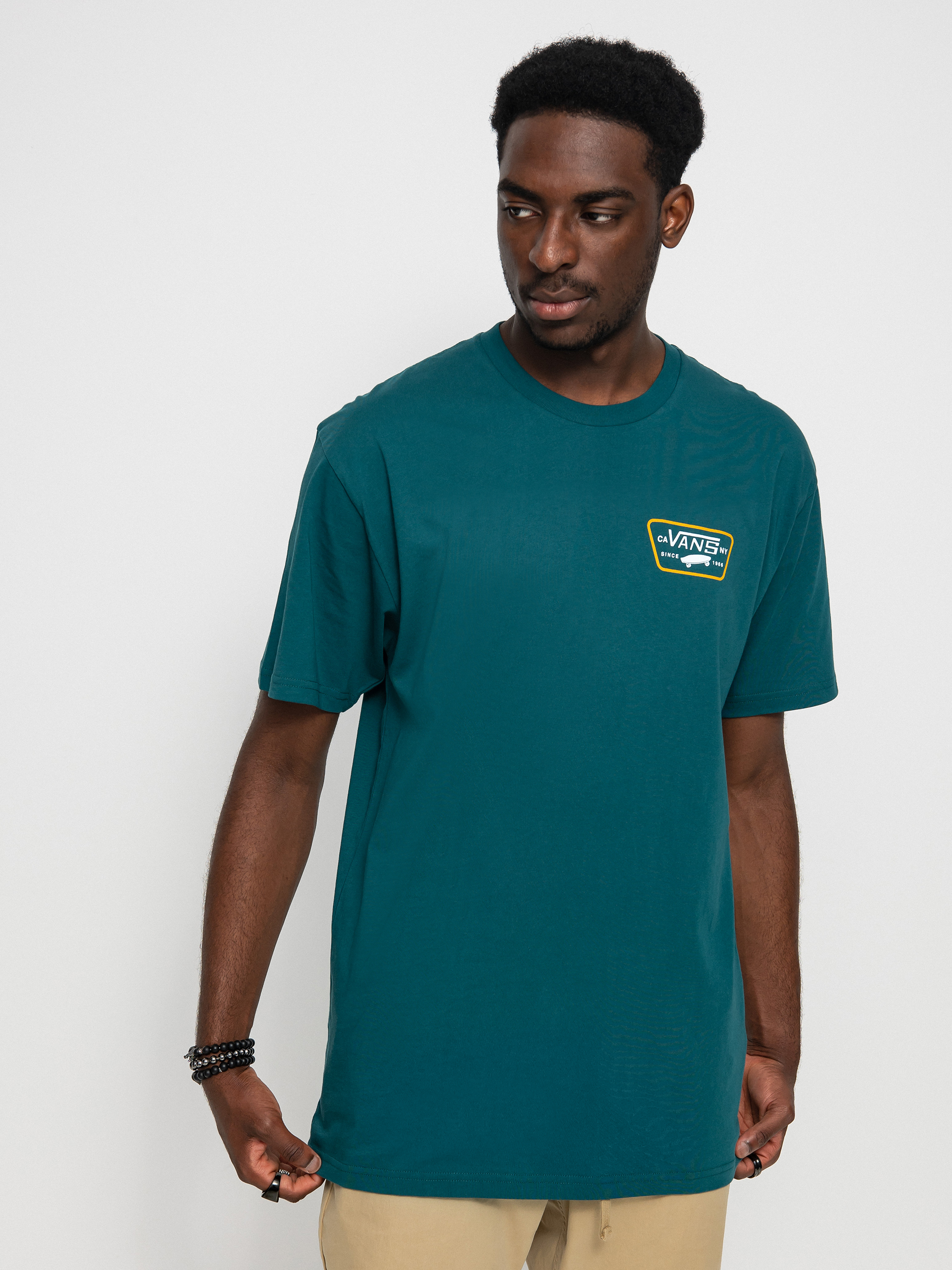 T-shirt Vans Full Patch Back (deep teal/white)