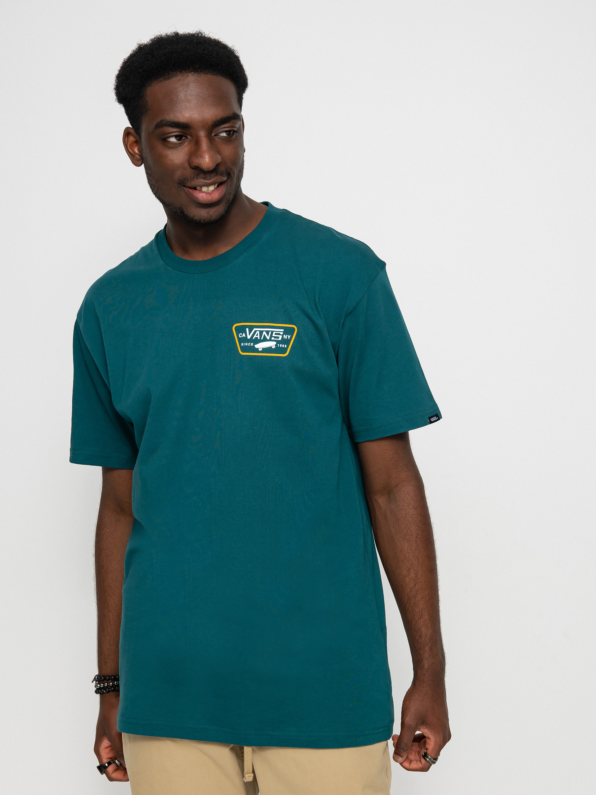 T-shirt Vans Full Patch Back (deep teal/white)
