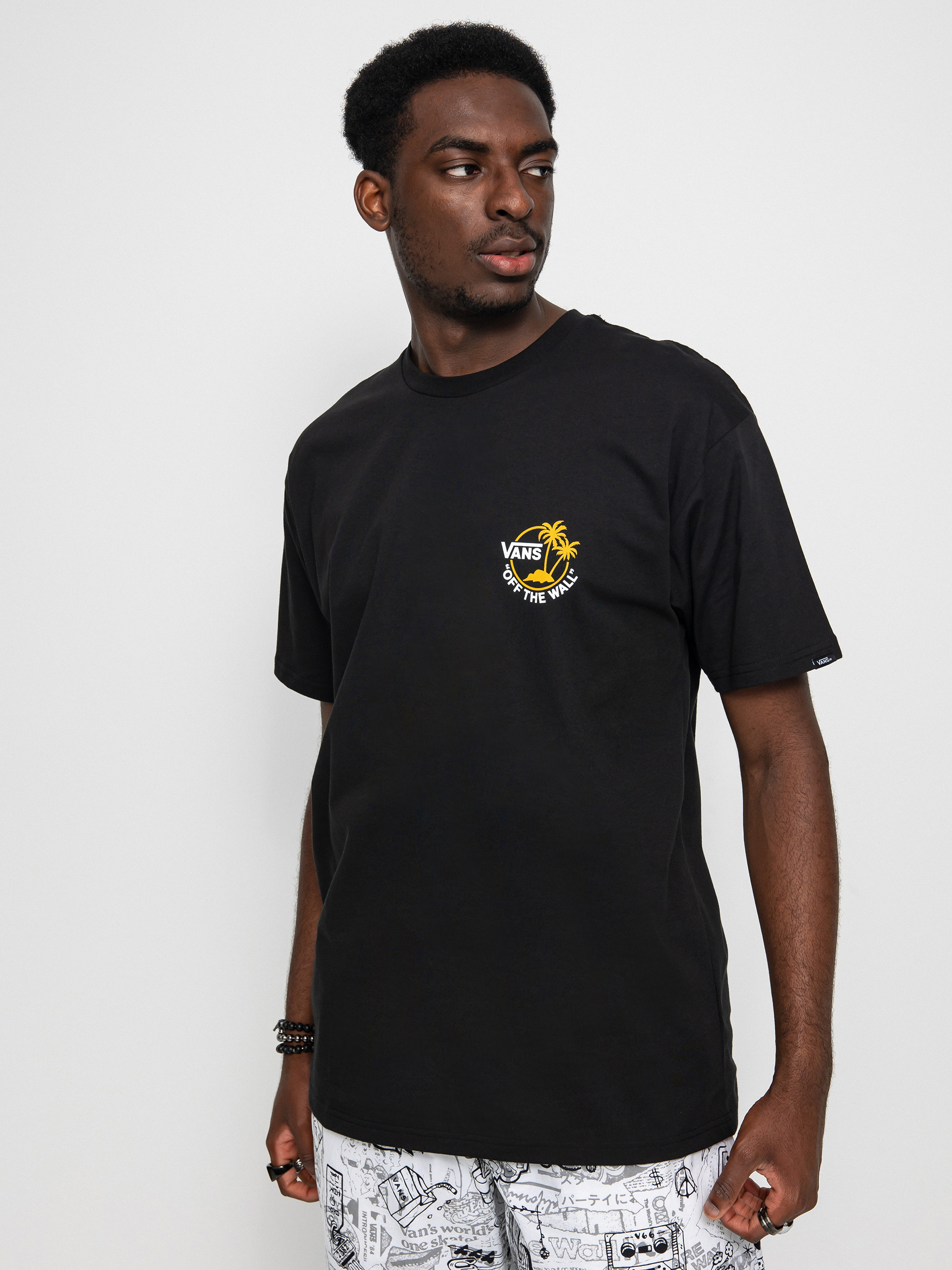 T-shirt Vans Classic Mini Dual Palm II (black/golden yellow)