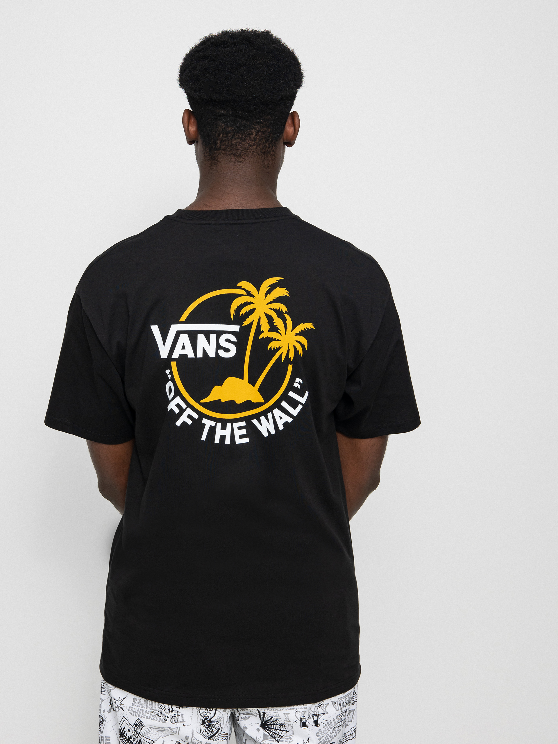 T-shirt Vans Classic Mini Dual Palm II (black/golden yellow)