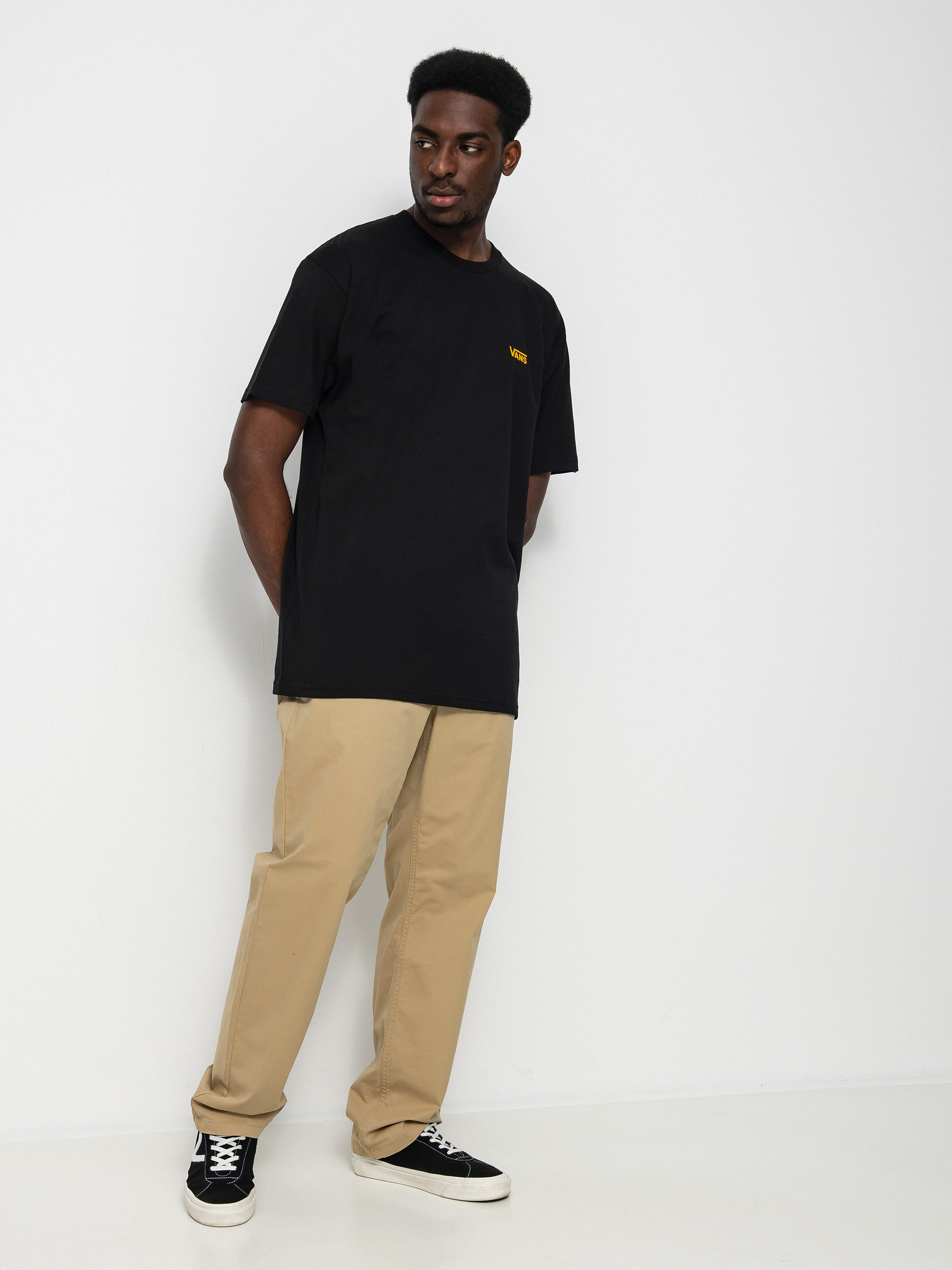 T-shirt Vans Left Chest Logo Plus (black/golden yellow)