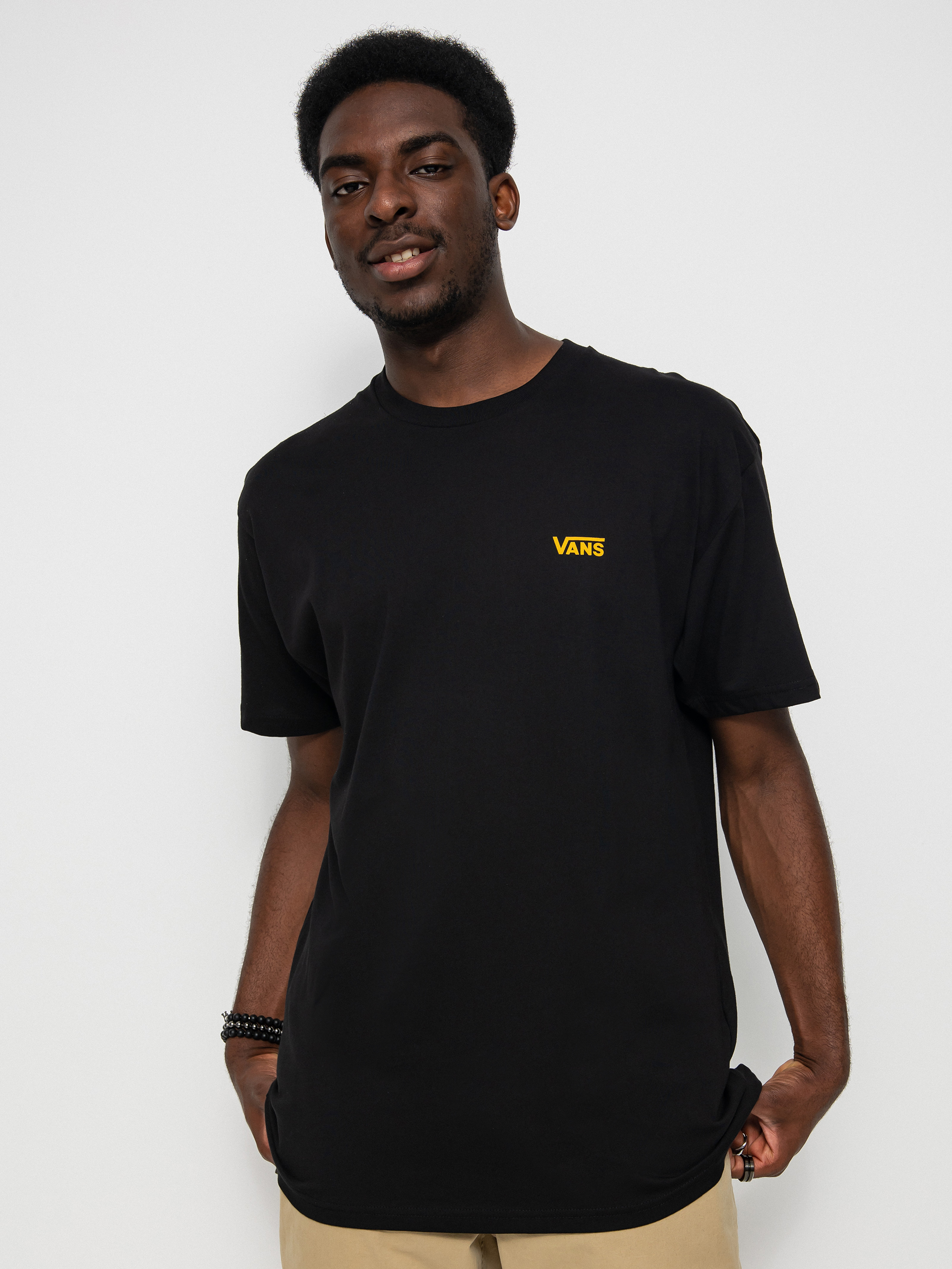 T-shirt Vans Left Chest Logo Plus (black/golden yellow)