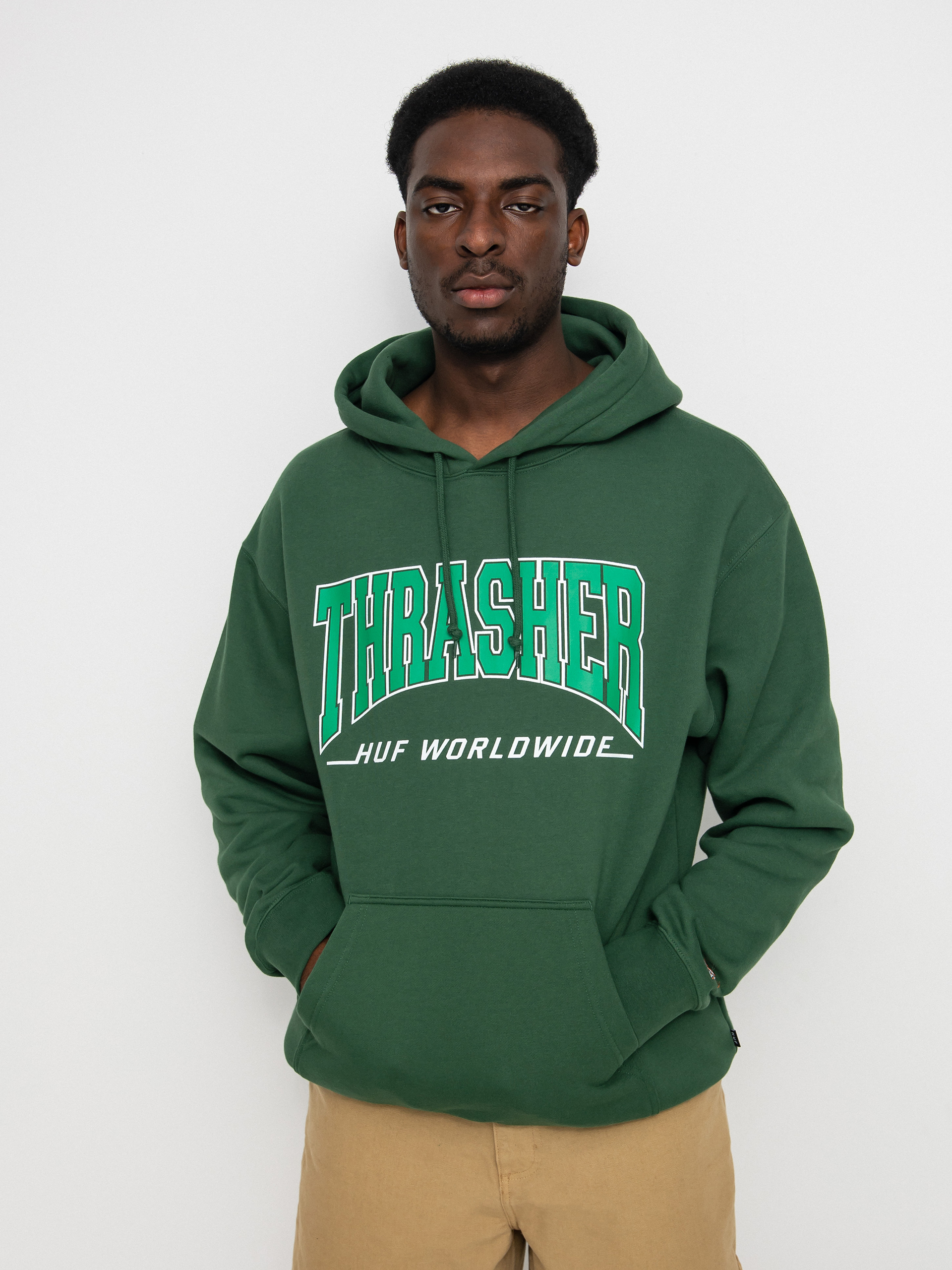 Bluza z kapturem HUF X Thrasher Bayview HD (forest green)