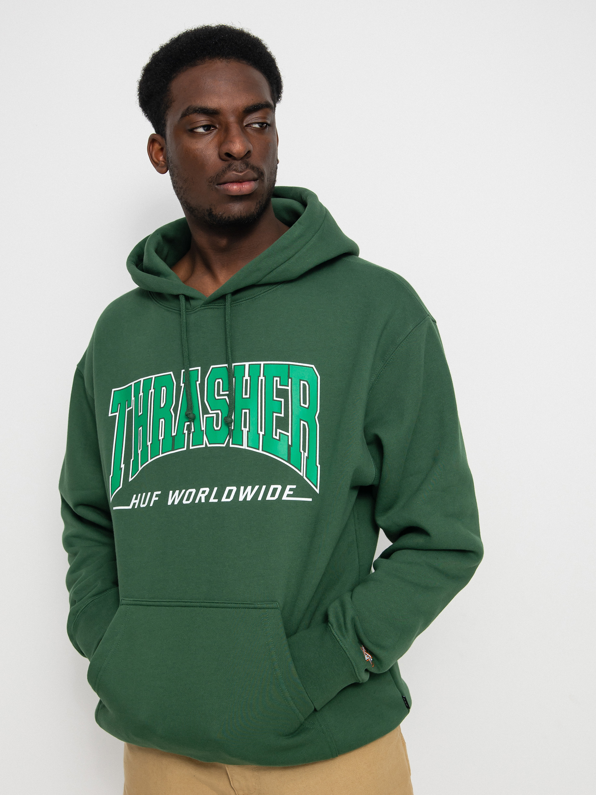 Bluza z kapturem HUF X Thrasher Bayview HD (forest green)