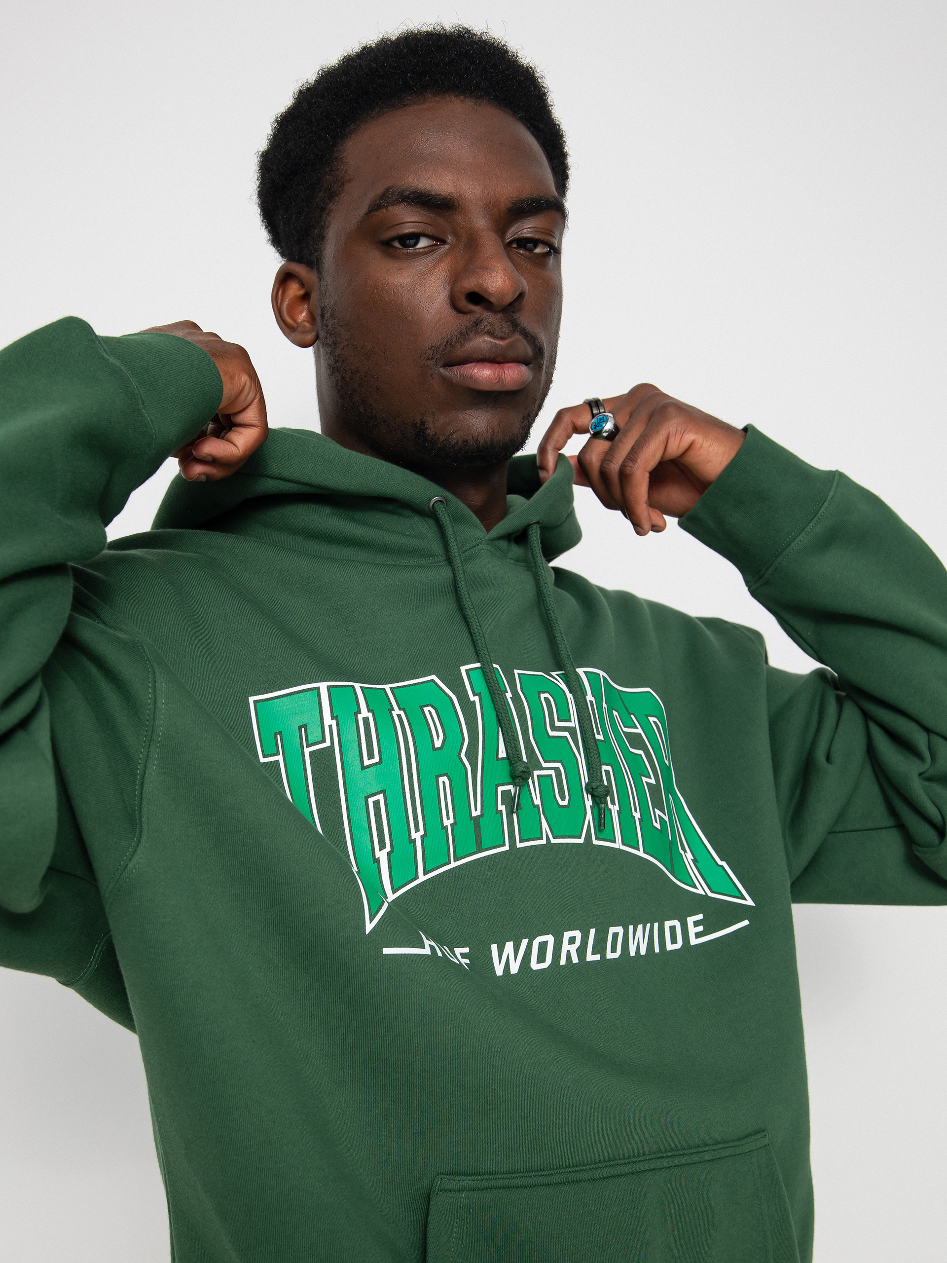 Bluza z kapturem HUF X Thrasher Bayview HD (forest green)