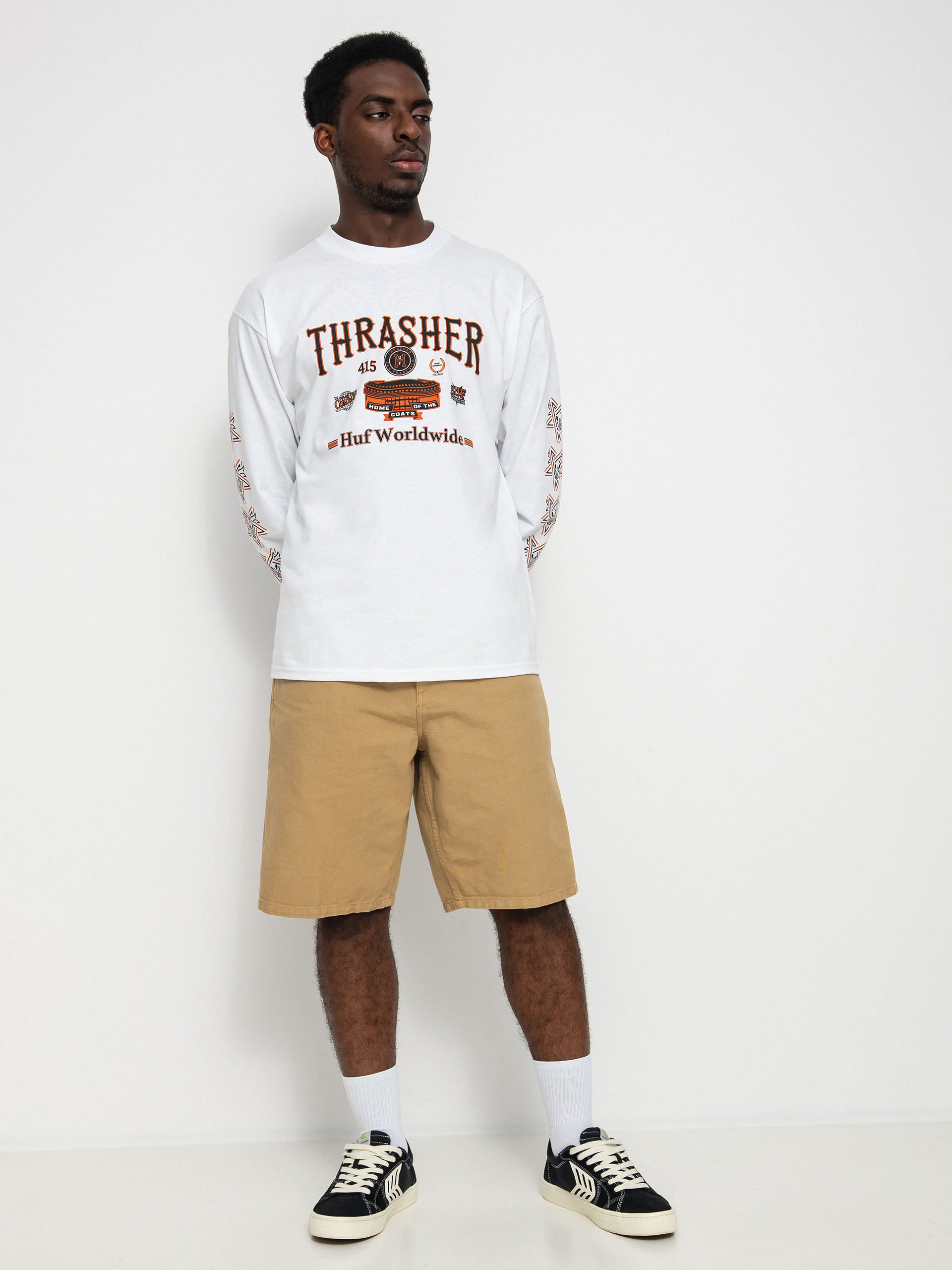 Longsleeve HUF X Thrasher Monteray (white)