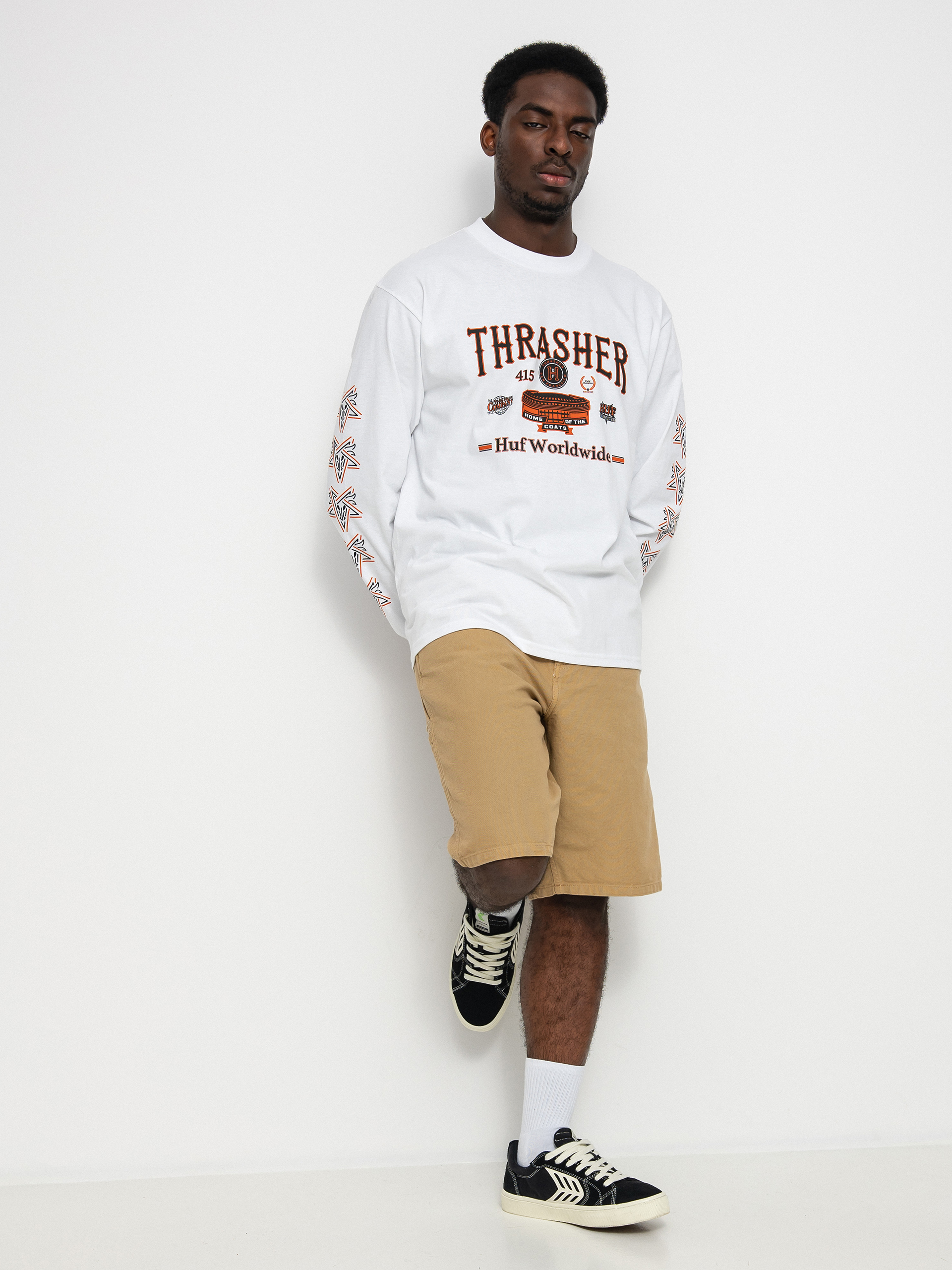 Longsleeve HUF X Thrasher Monteray (white)