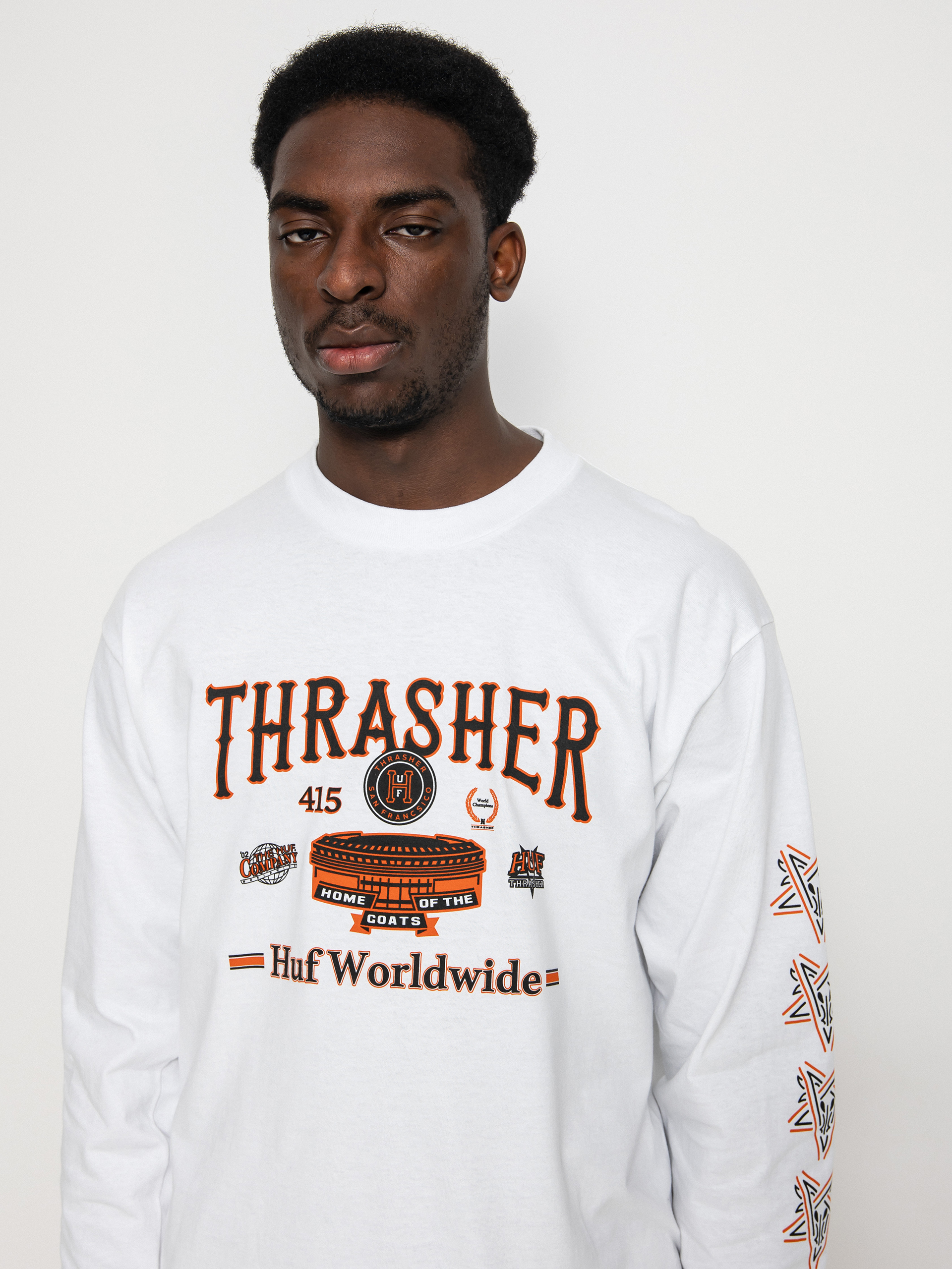 Longsleeve HUF X Thrasher Monteray (white)