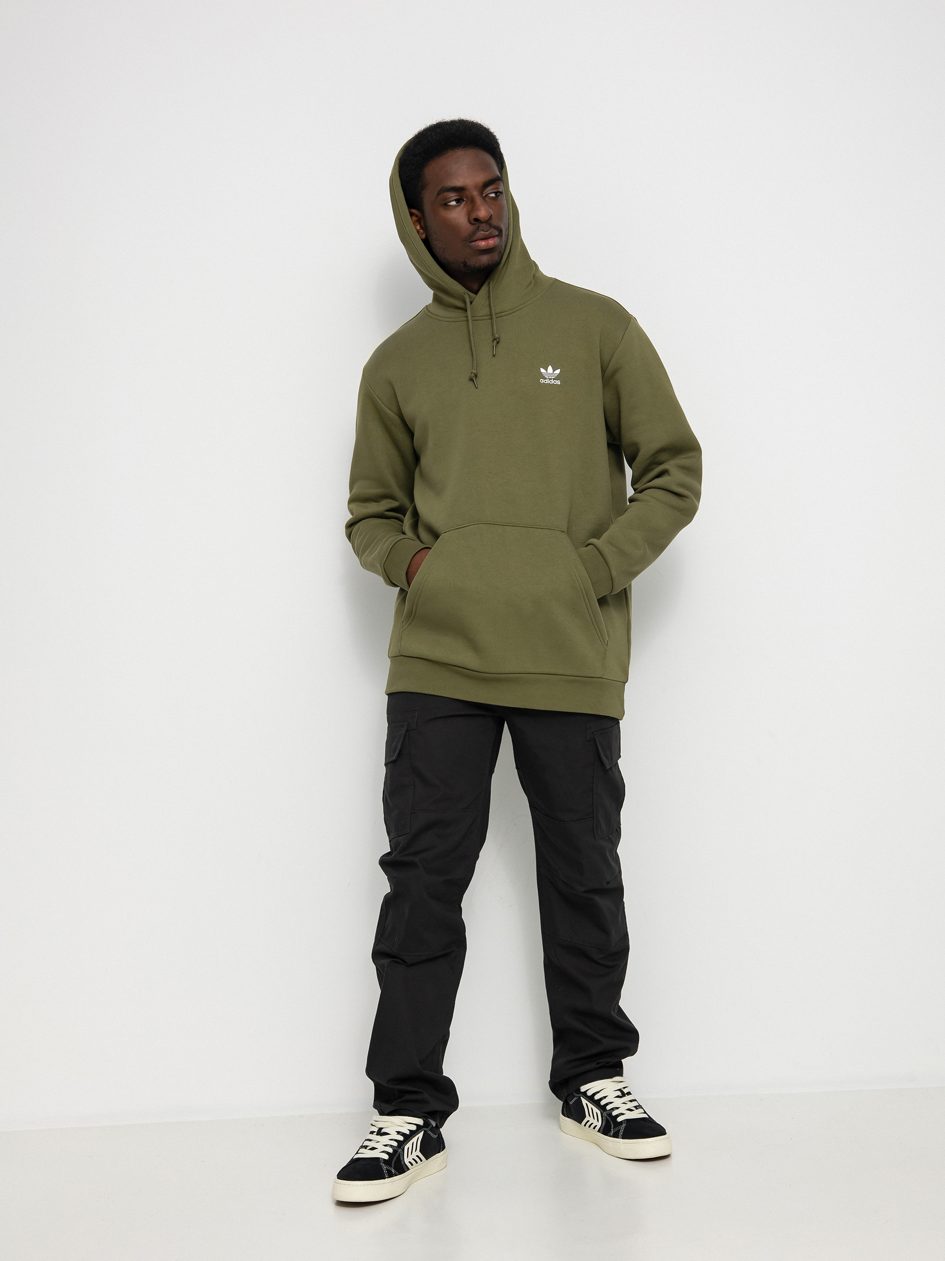 Bluza z kapturem adidas Originals Essential HD (focus olive)
