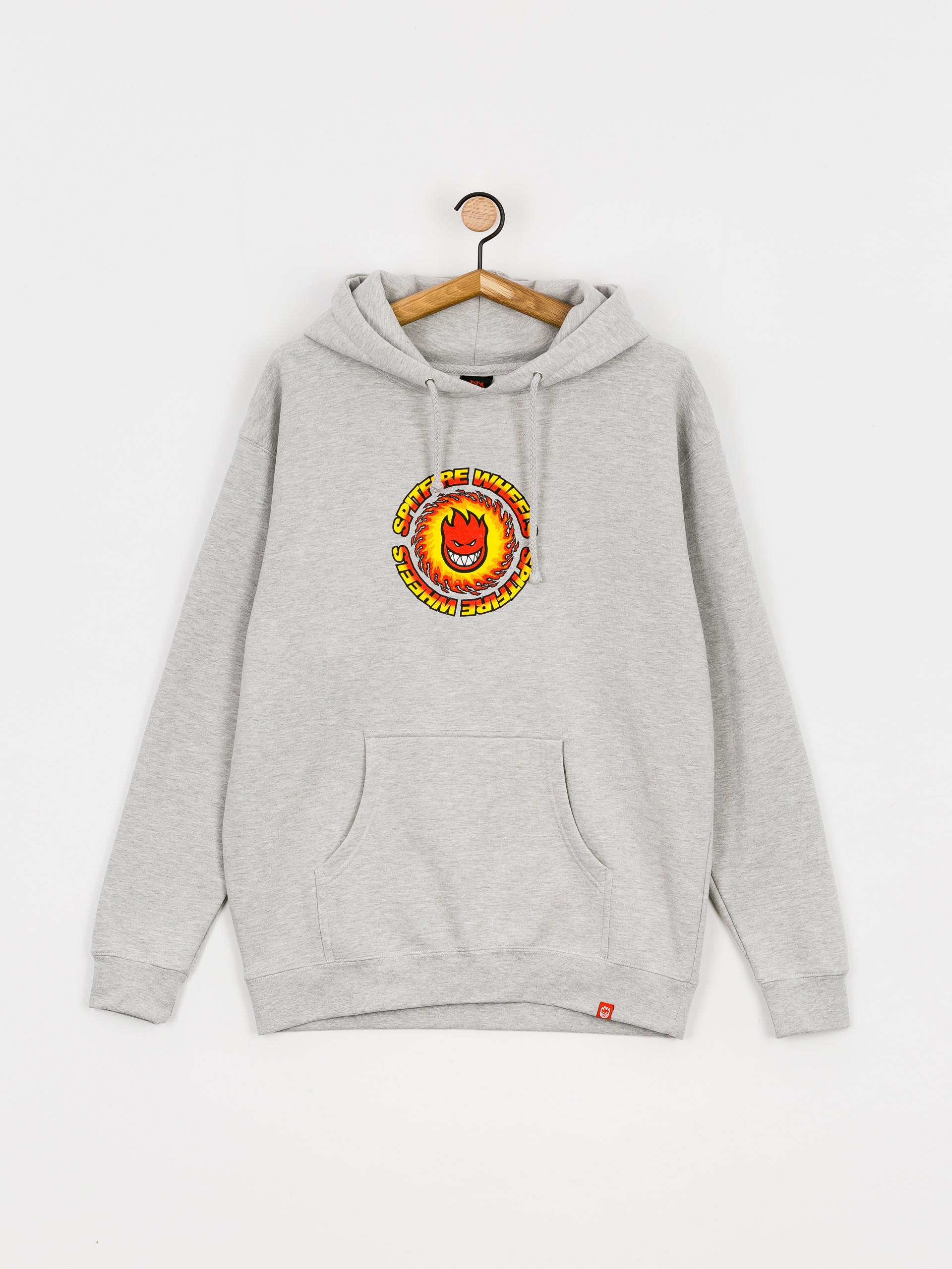 Bluza z kapturem Spitfire Og Fireball HD (grey heather)