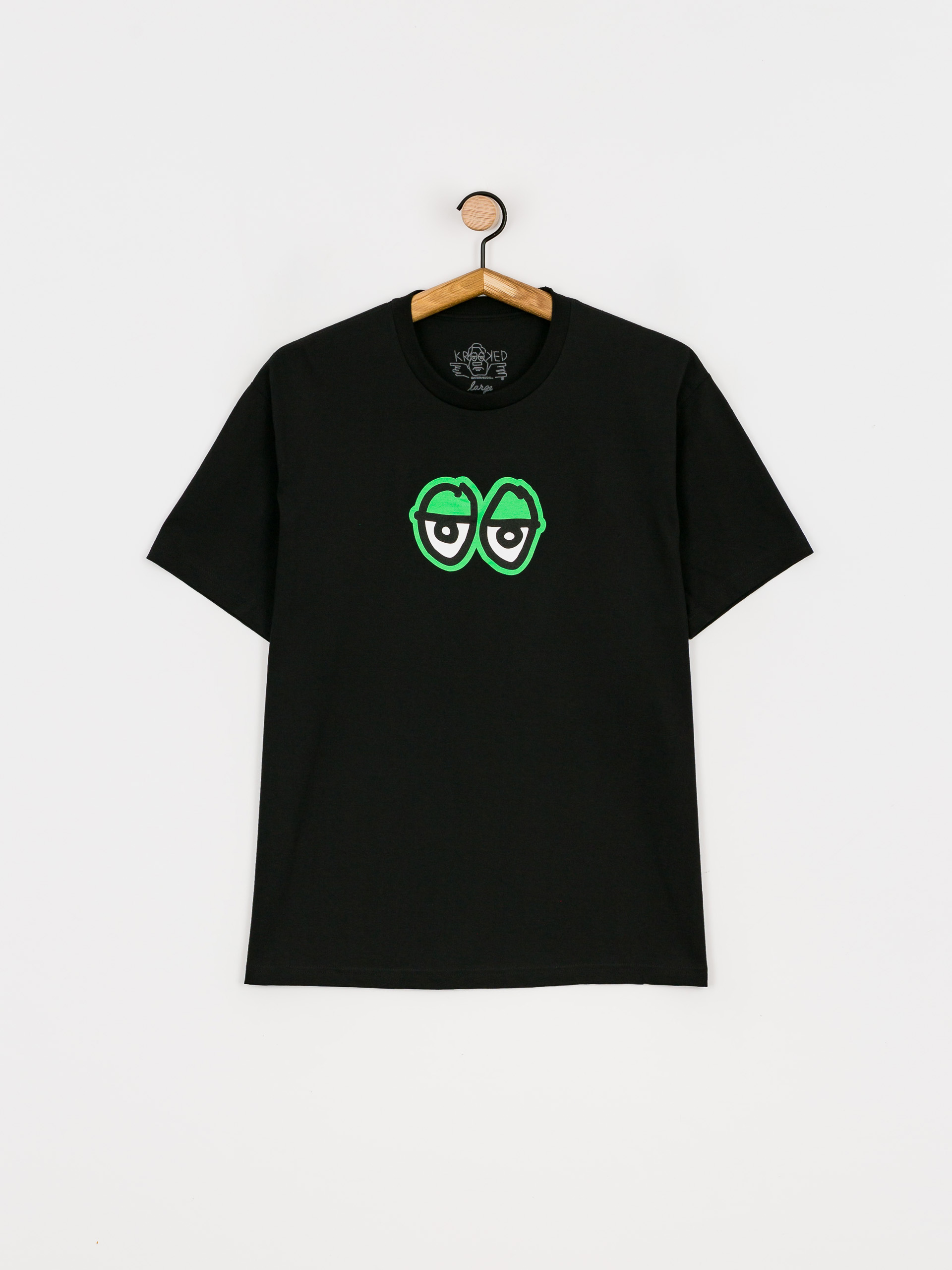 T-shirt Krooked Eyes Lg (black/green)