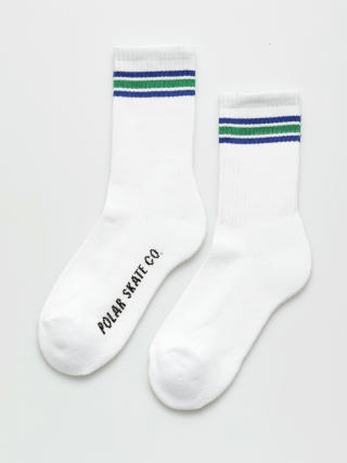Skarpetki Polar Skate Stripe (white/blue/green)