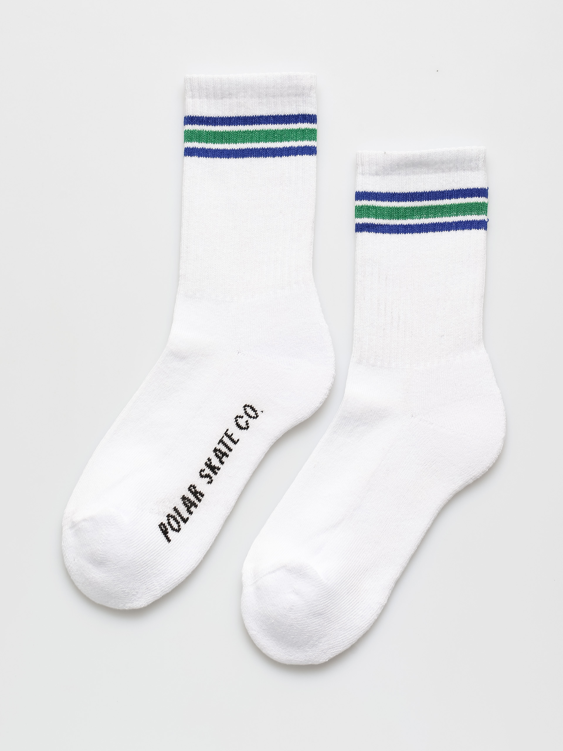 Skarpetki Polar Skate Stripe (white/blue/green)