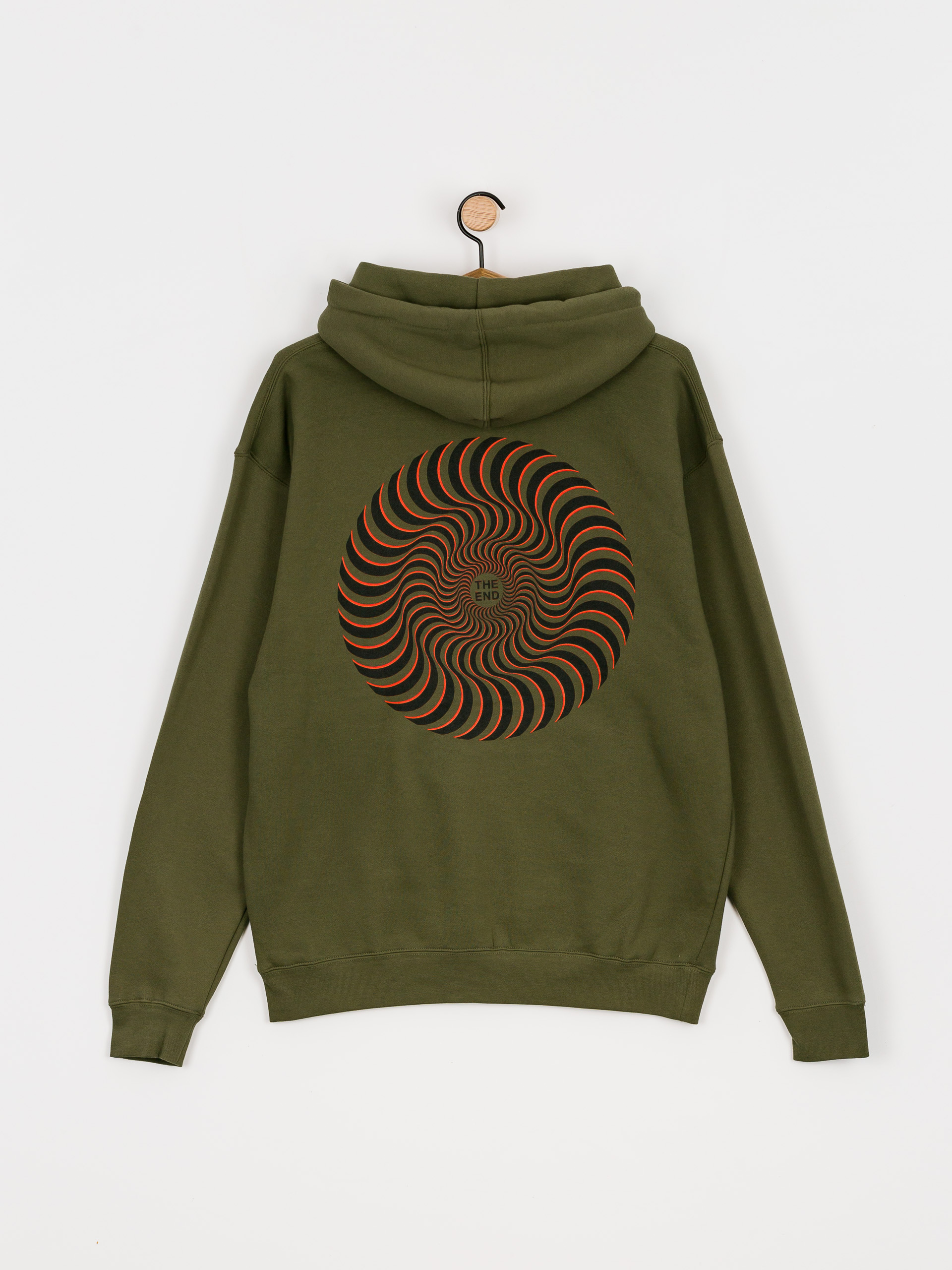 Bluza z kapturem Spitfire Clsc Swrl Ovrly HD (army)