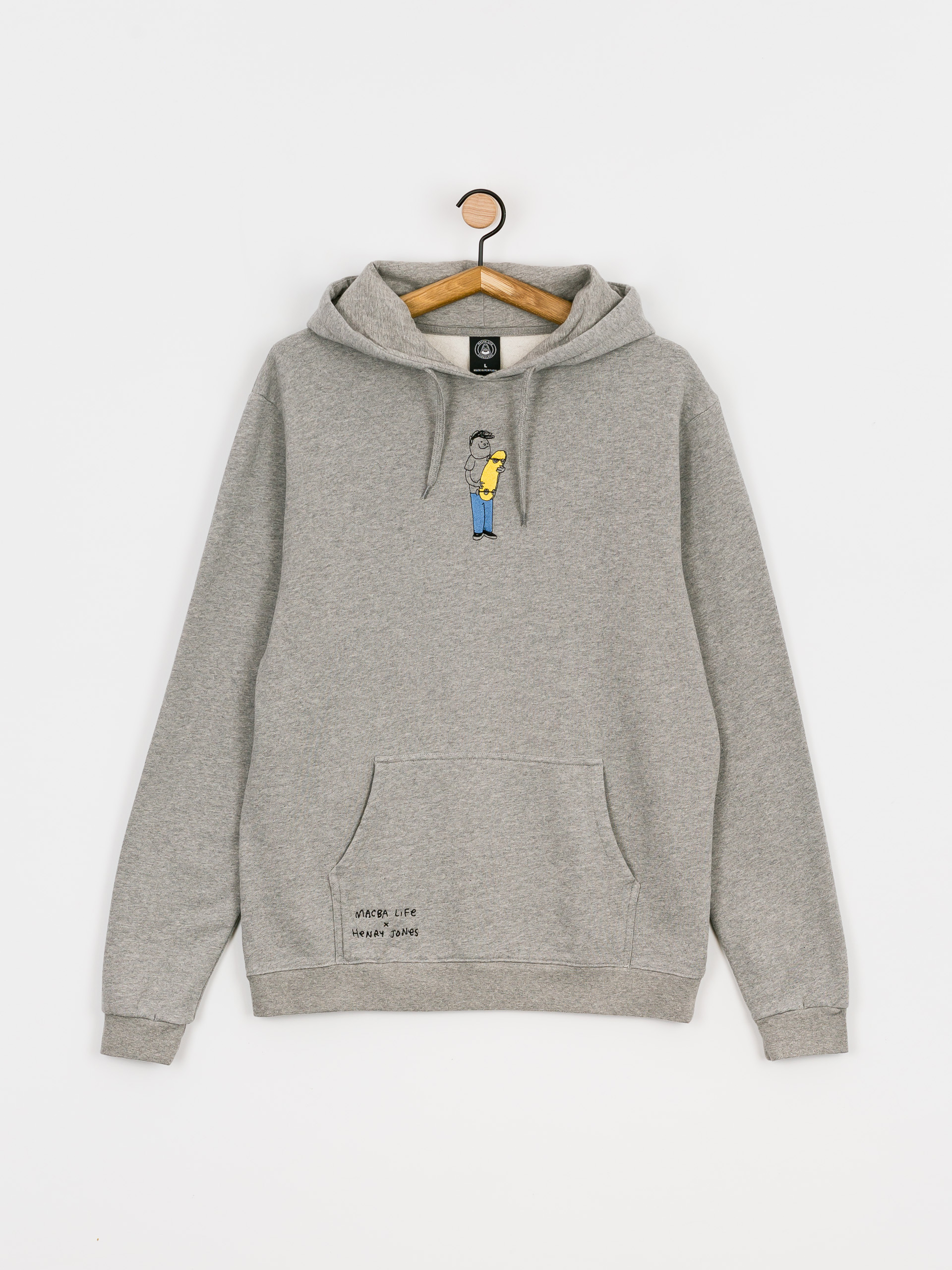 Bluza z kapturem Macba Life Henry Jones Skate Logo HD (heather grey)