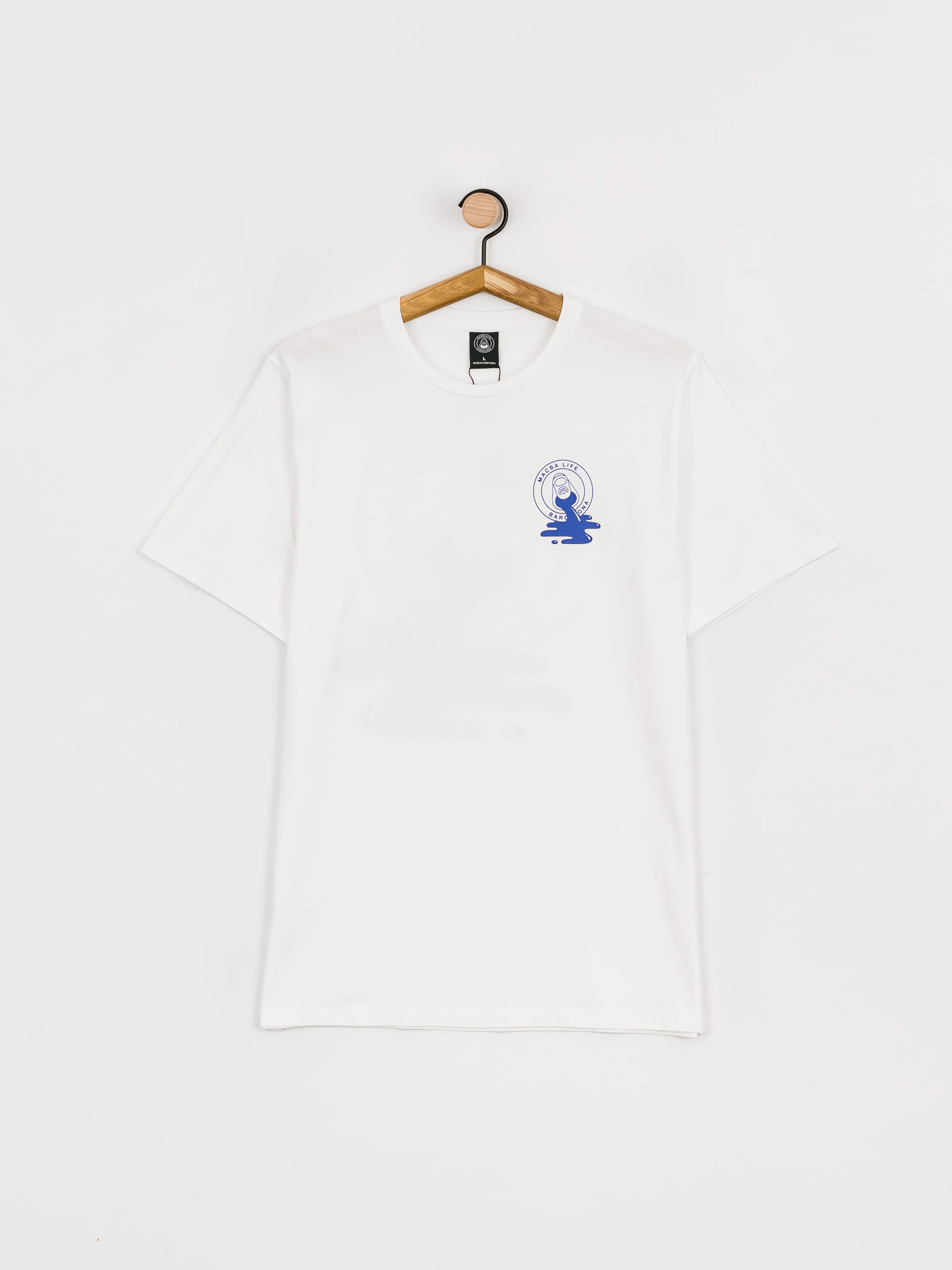T-shirt Macba Life Spit Logo (white/blue)
