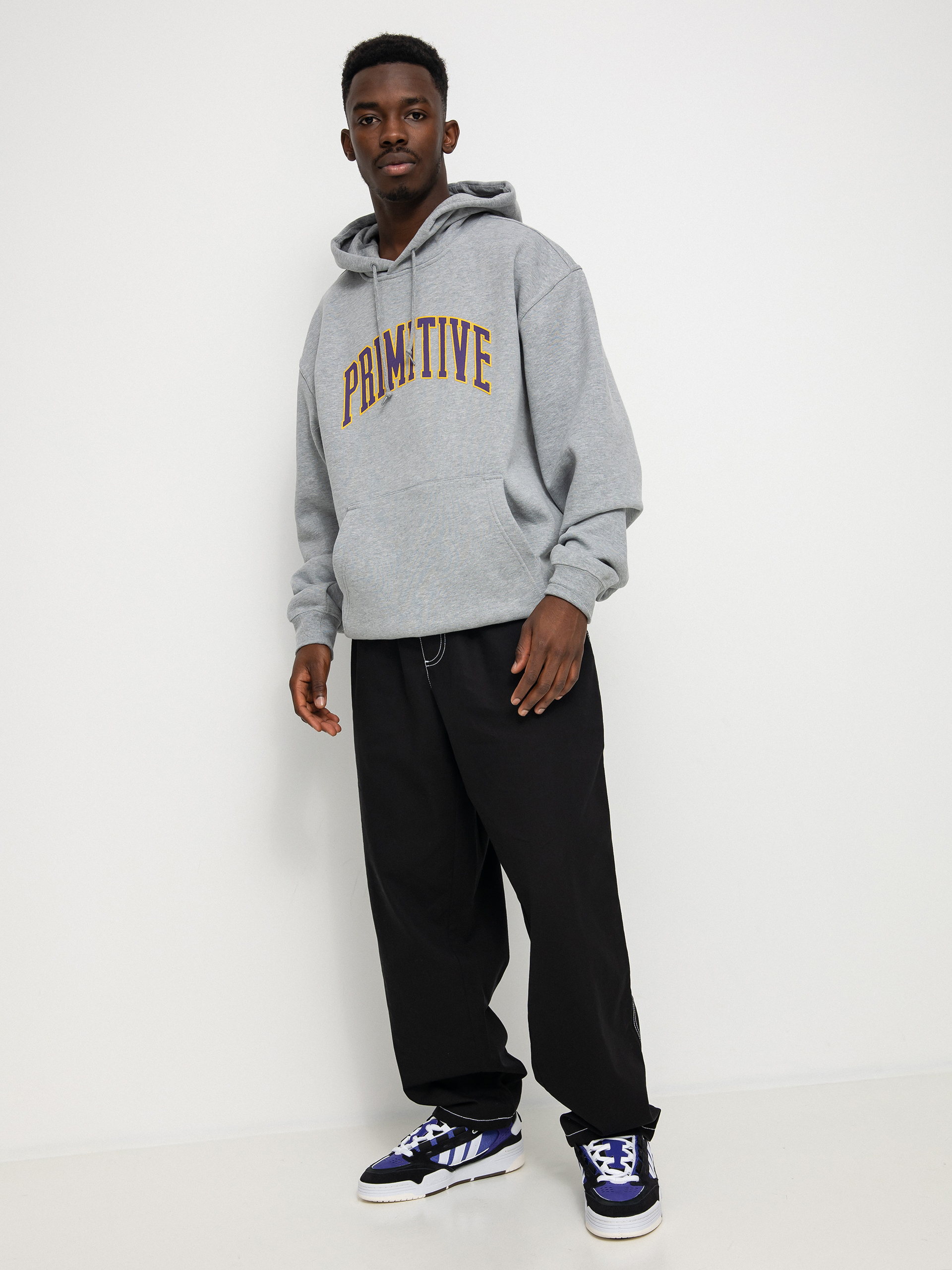 Bluza z kapturem Primitive Collegiate Arch HD (heather grey)