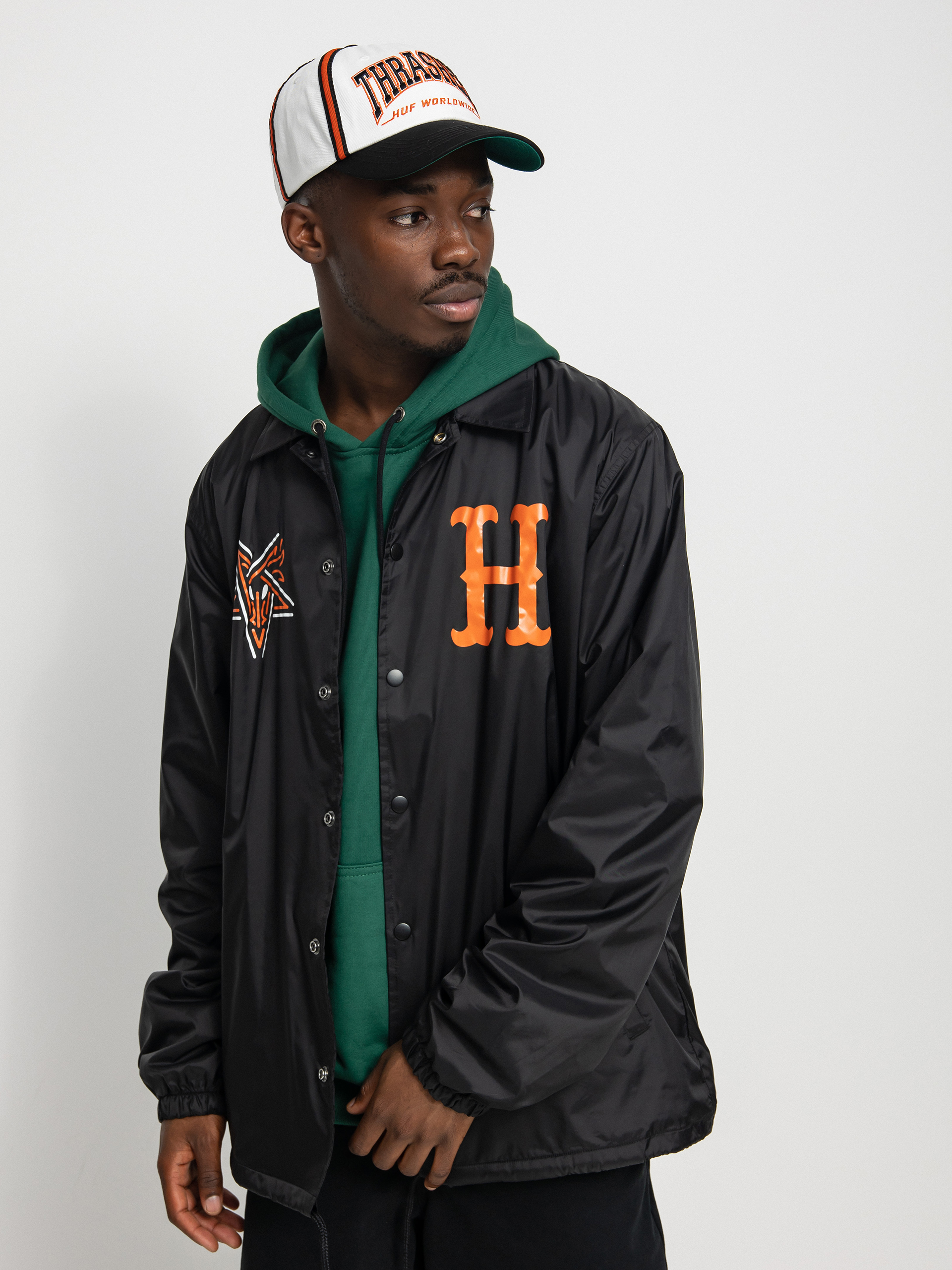 Kurtka HUF X Thrasher Split Coaches (black)