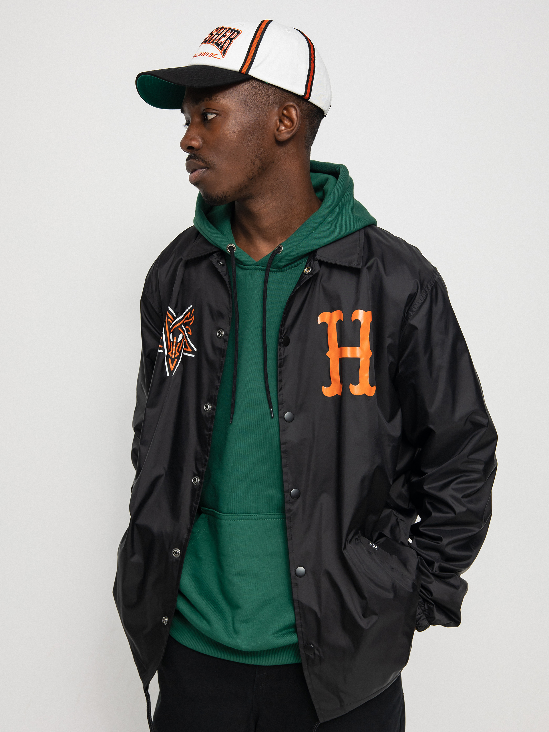 Kurtka HUF X Thrasher Split Coaches (black)