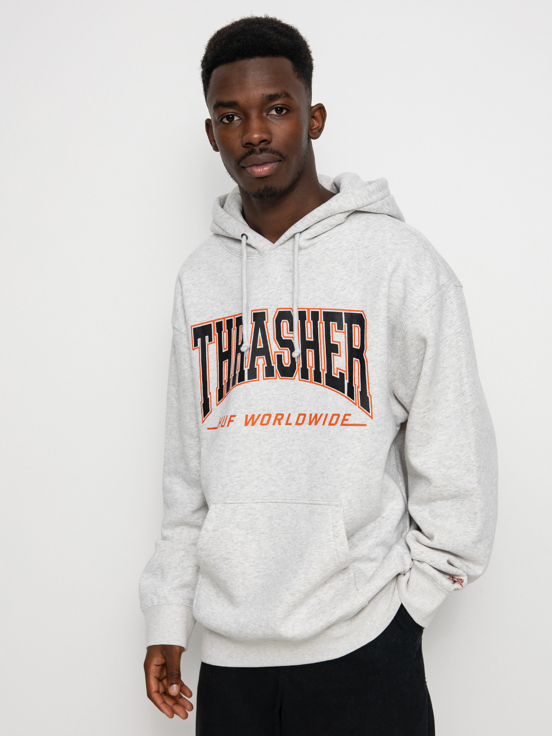 Bluza z kapturem HUF X Thrasher Bayview HD (athletic heather)