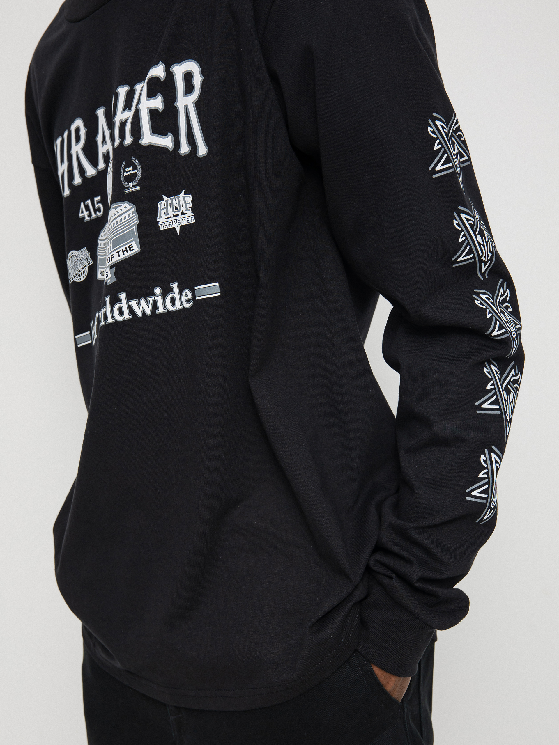 Longsleeve HUF X Thrasher Monteray (black)
