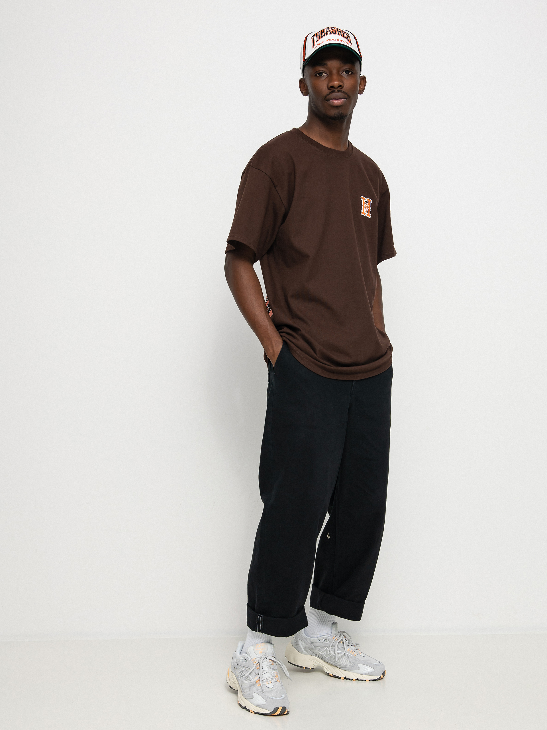 T-shirt HUF X Thrasher High Point (chocolate)