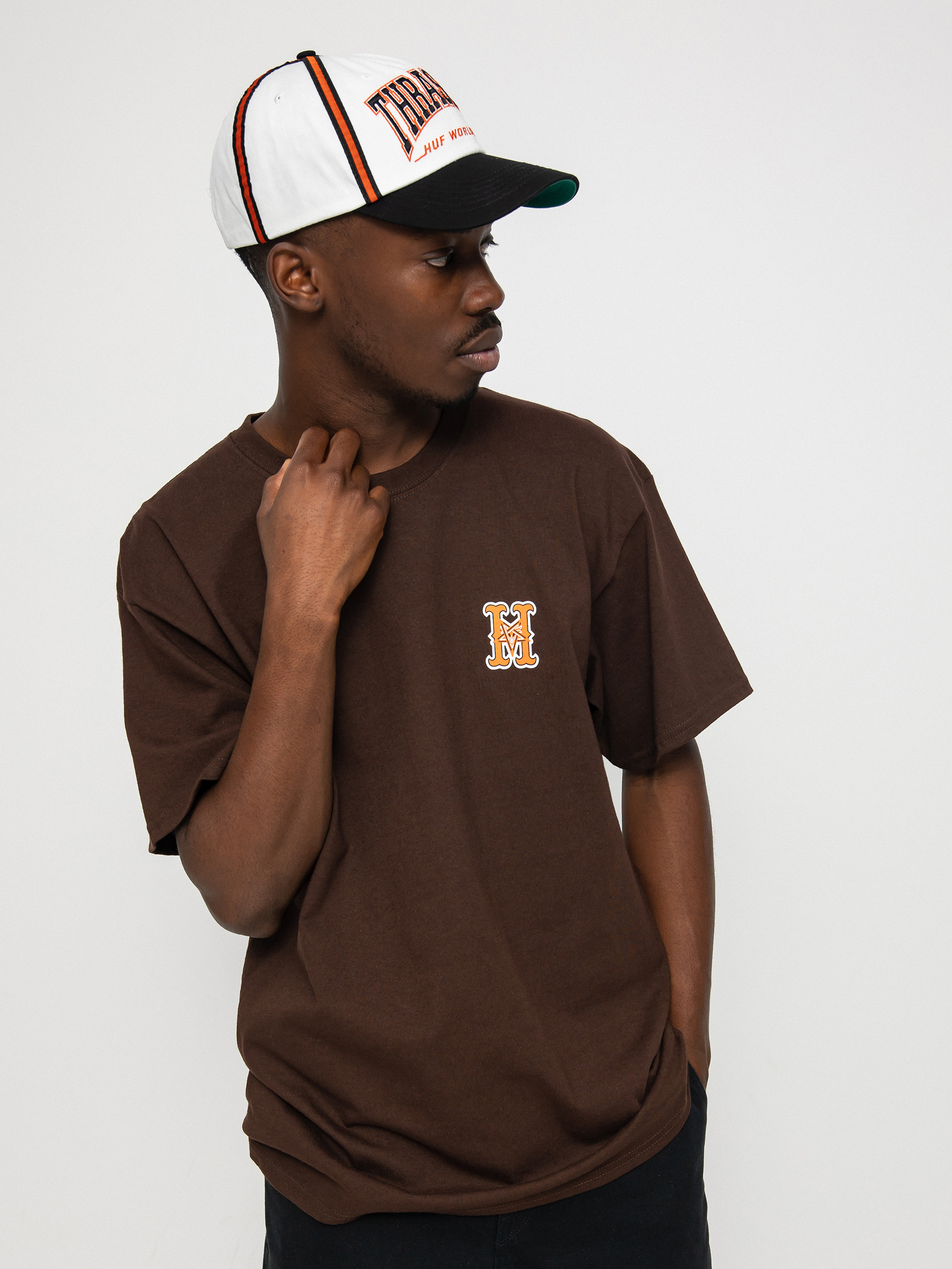 T-shirt HUF X Thrasher High Point (chocolate)