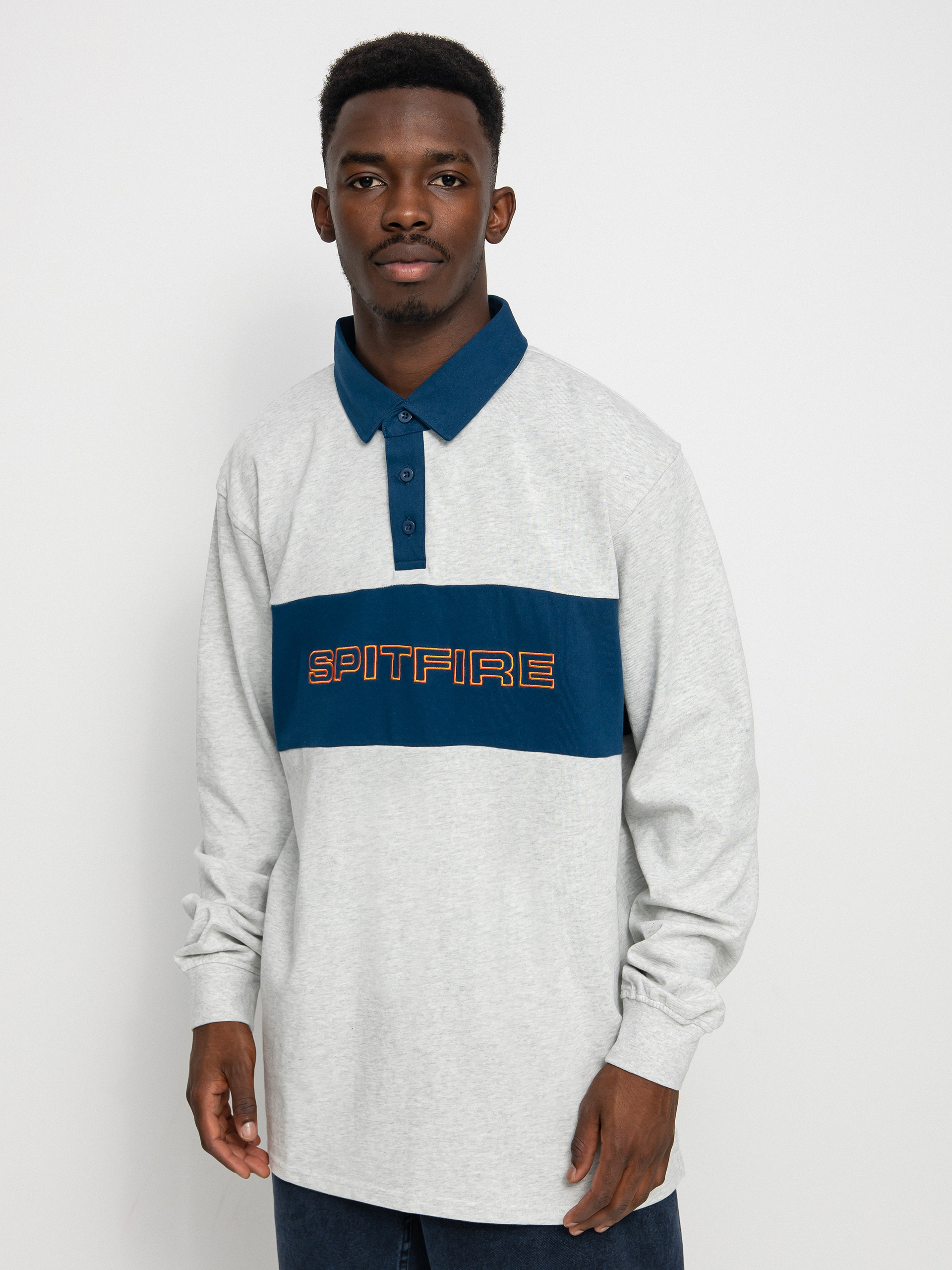 Longsleeve Spitfire Rugby Geary (heather/navy)