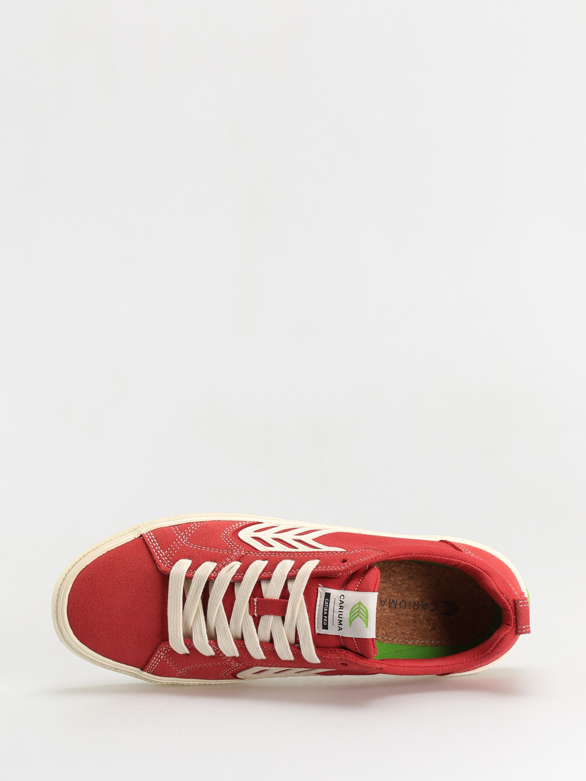 Buty Cariuma Catiba Pro (samba red suede and canvas contrast thread ivory logo)
