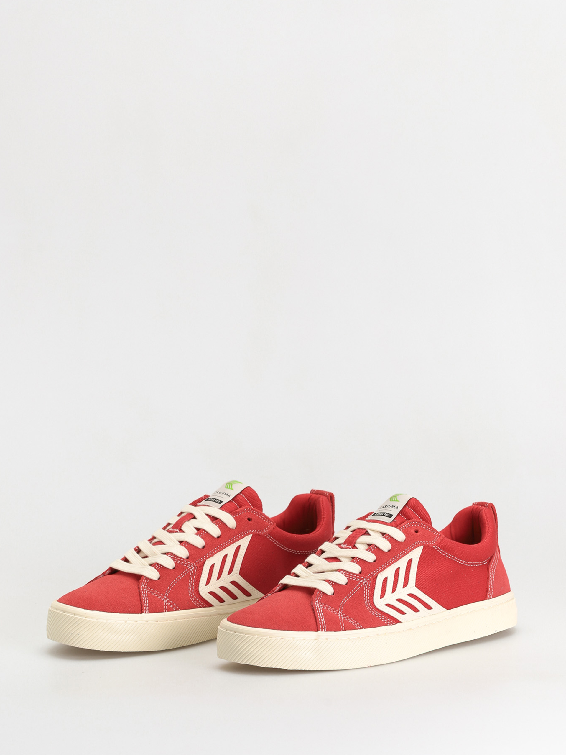 Buty Cariuma Catiba Pro (samba red suede and canvas contrast thread ivory logo)